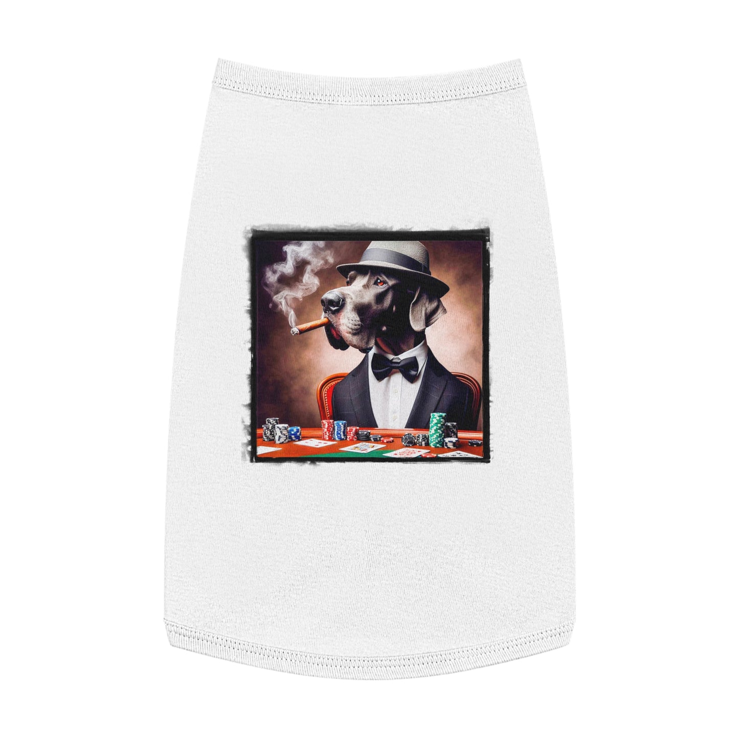 Pet Tank Top Great Dane Pets Printify L White