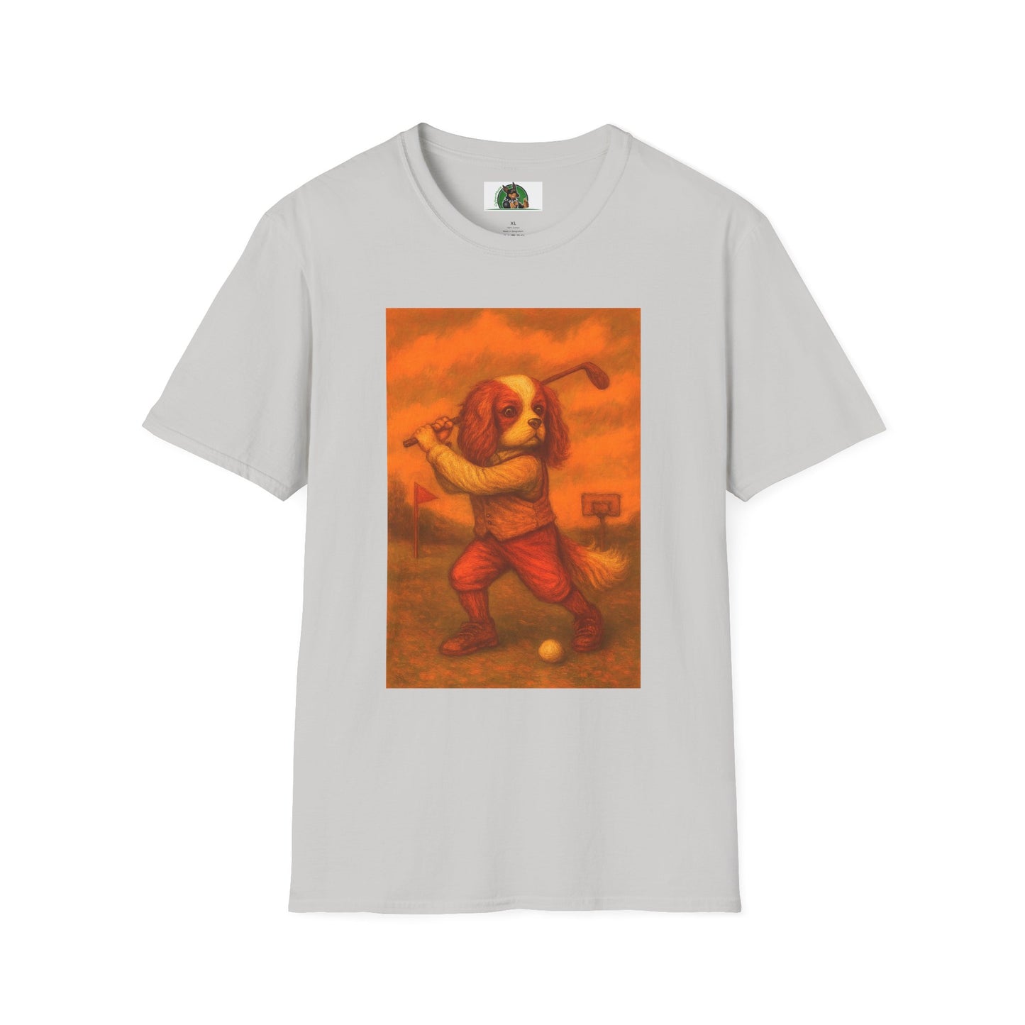 Dog Sports Soccer Unisex T-Shirt - Cavalier King Charles T-Shirt Printify Ice Grey S