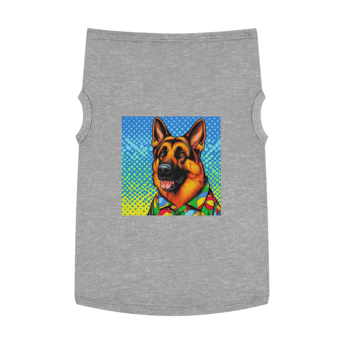Pet Tank Top Gorman Shepherd fun shirt Pets Printify XL Heather