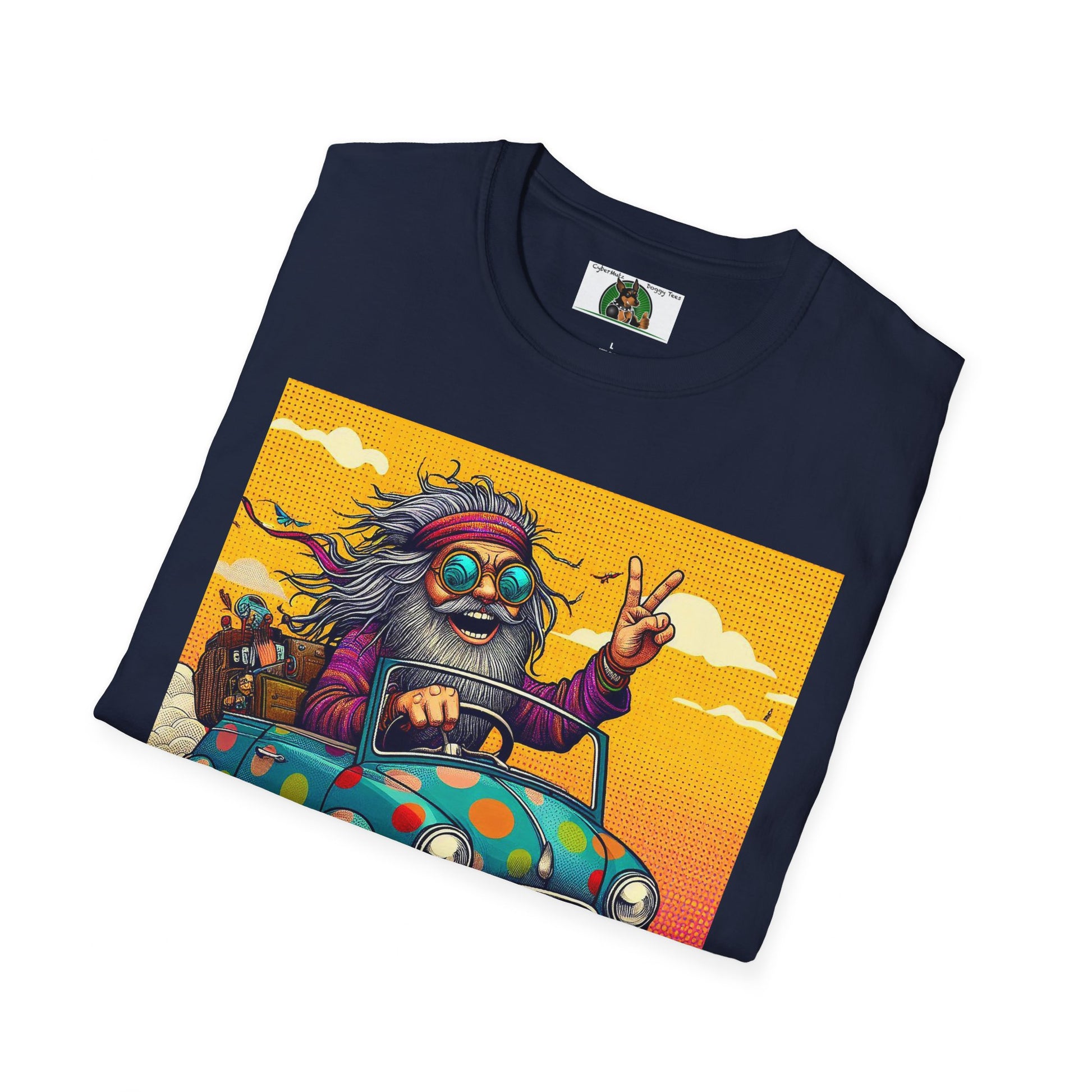 Wacky Dude in a Little Car T-Shirt Printify   