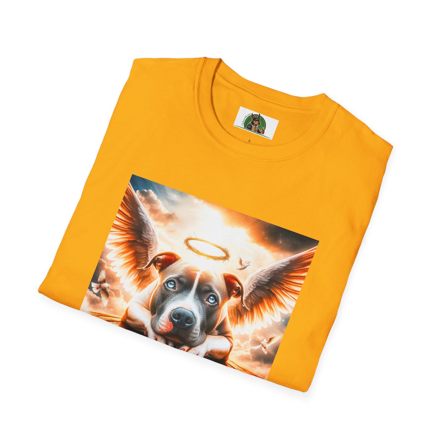 Pit bull heaven and clouds shirt