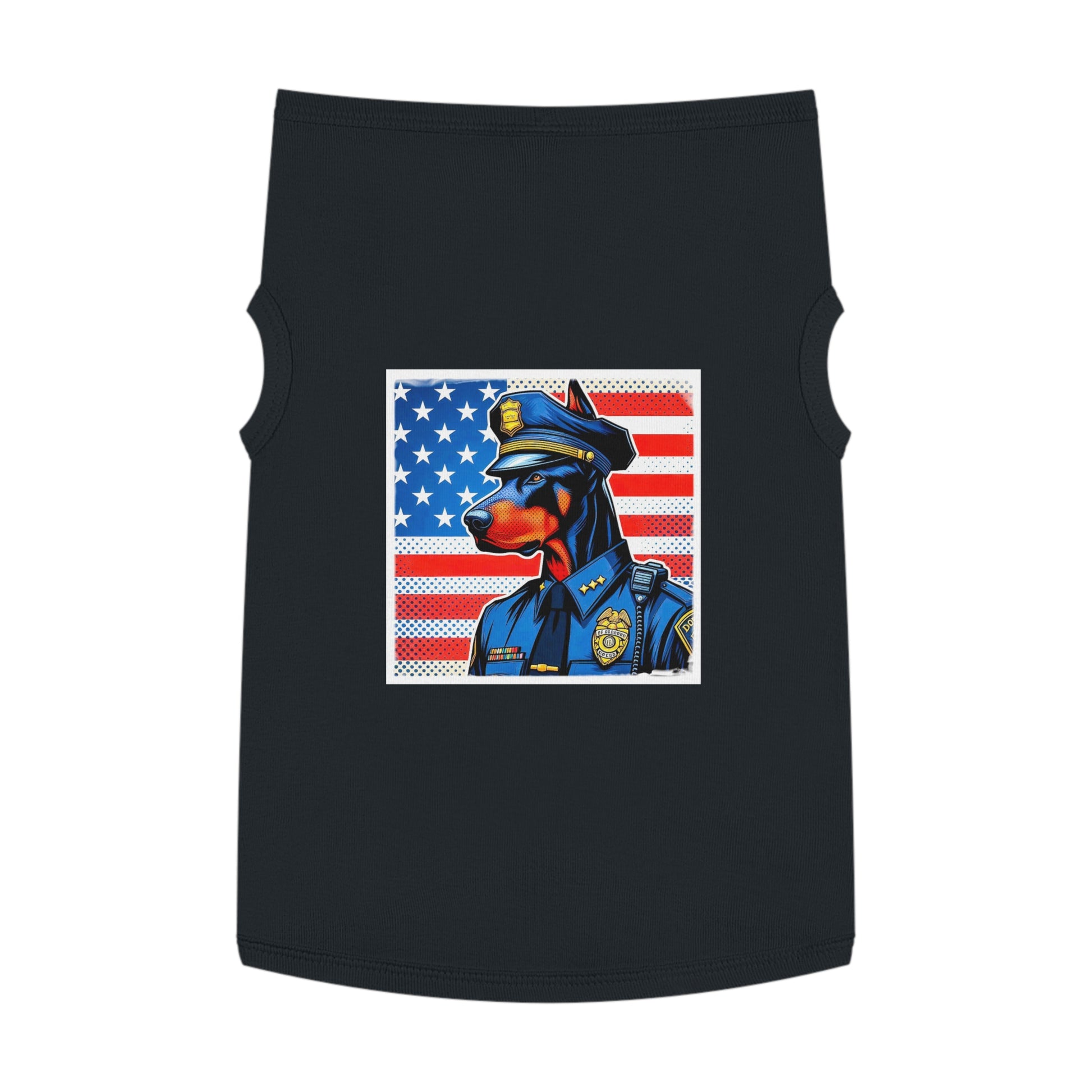Pet Tank Top Doberman war cop t shirt Pets Printify