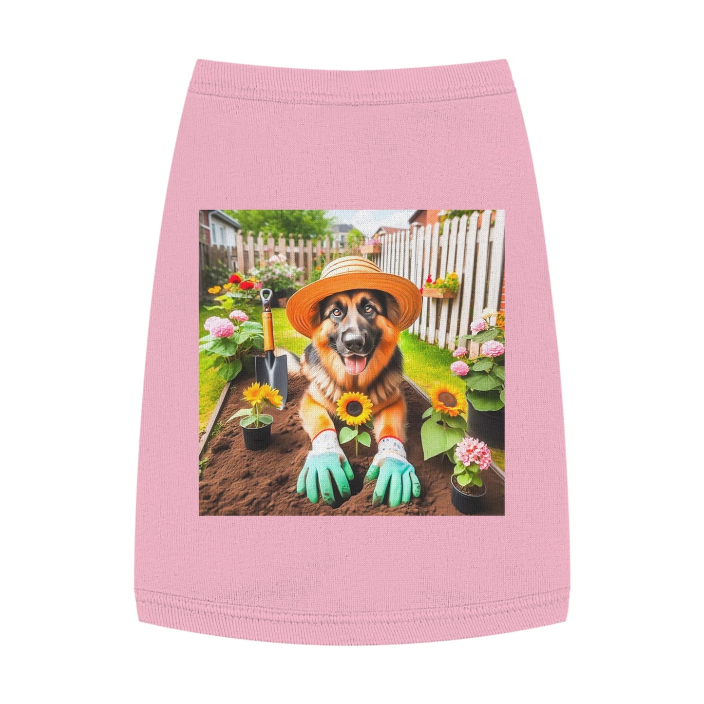 Pet Tank Top German Shepherd Pets Printify M Pink 