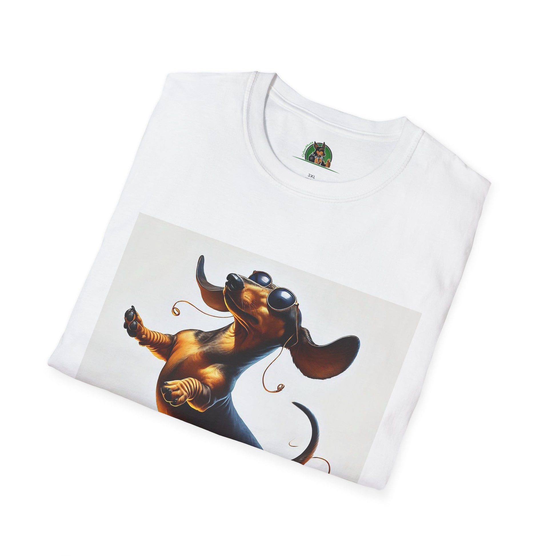 Dachshund Dancing Dog T-Shirt - Fun and Playful Unisex Tee T-Shirt Printify