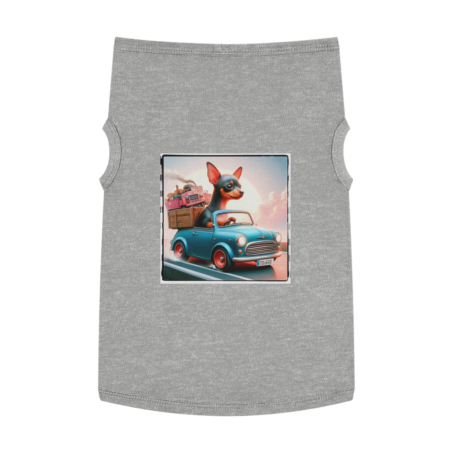 Wacky Dog Tank Top - Min Pin Tank Tops Pets Printify XL Heather 