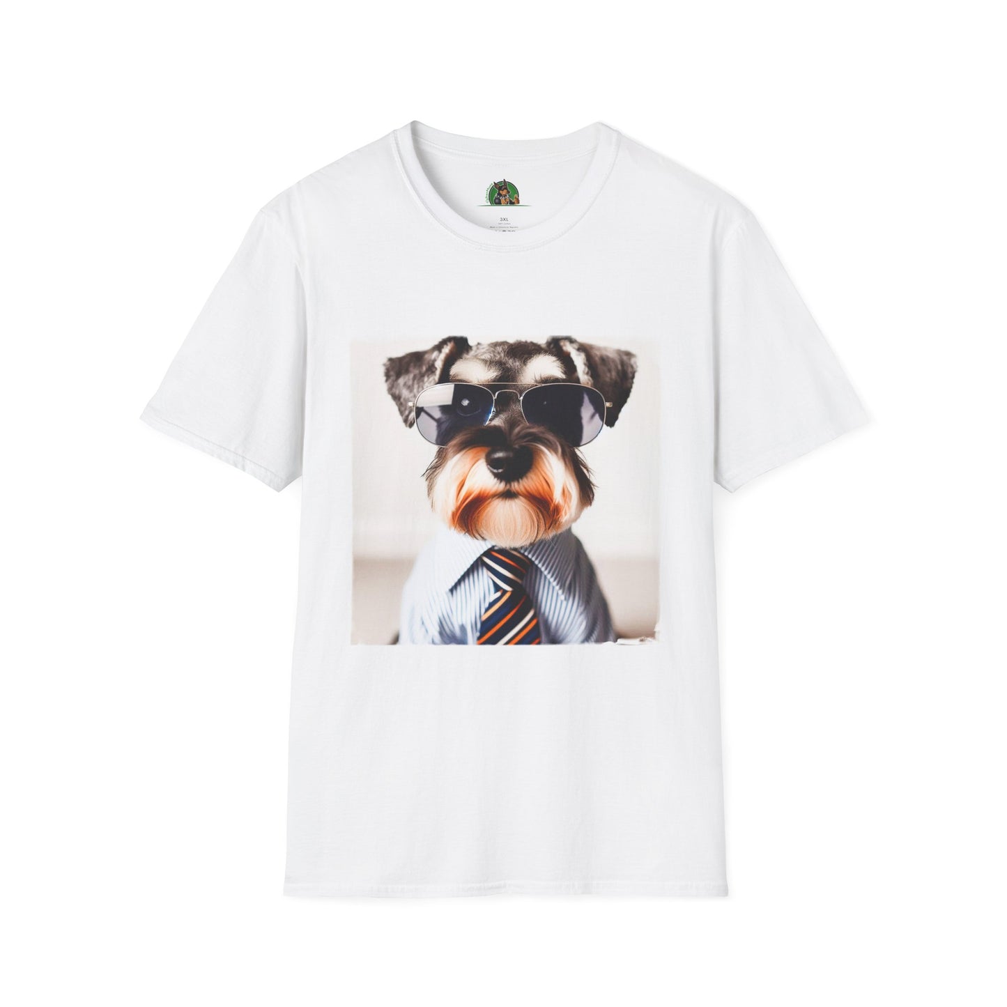 Schnauzer T-Shirt with Miniature Schnauzer Design T-Shirt Printify XS White 