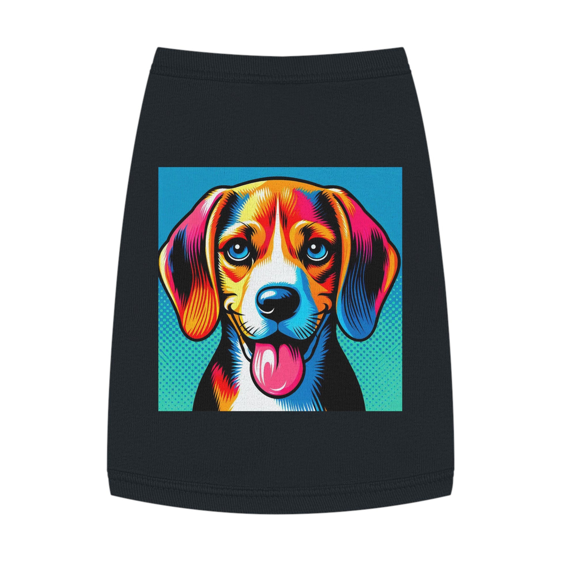 Pet Tank Top Beagle Colorful Dog Pets Printify M Black 