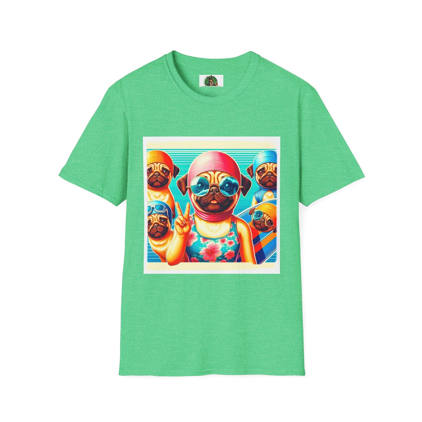 Pugs T-Shirt Printify S Heather Irish Green 