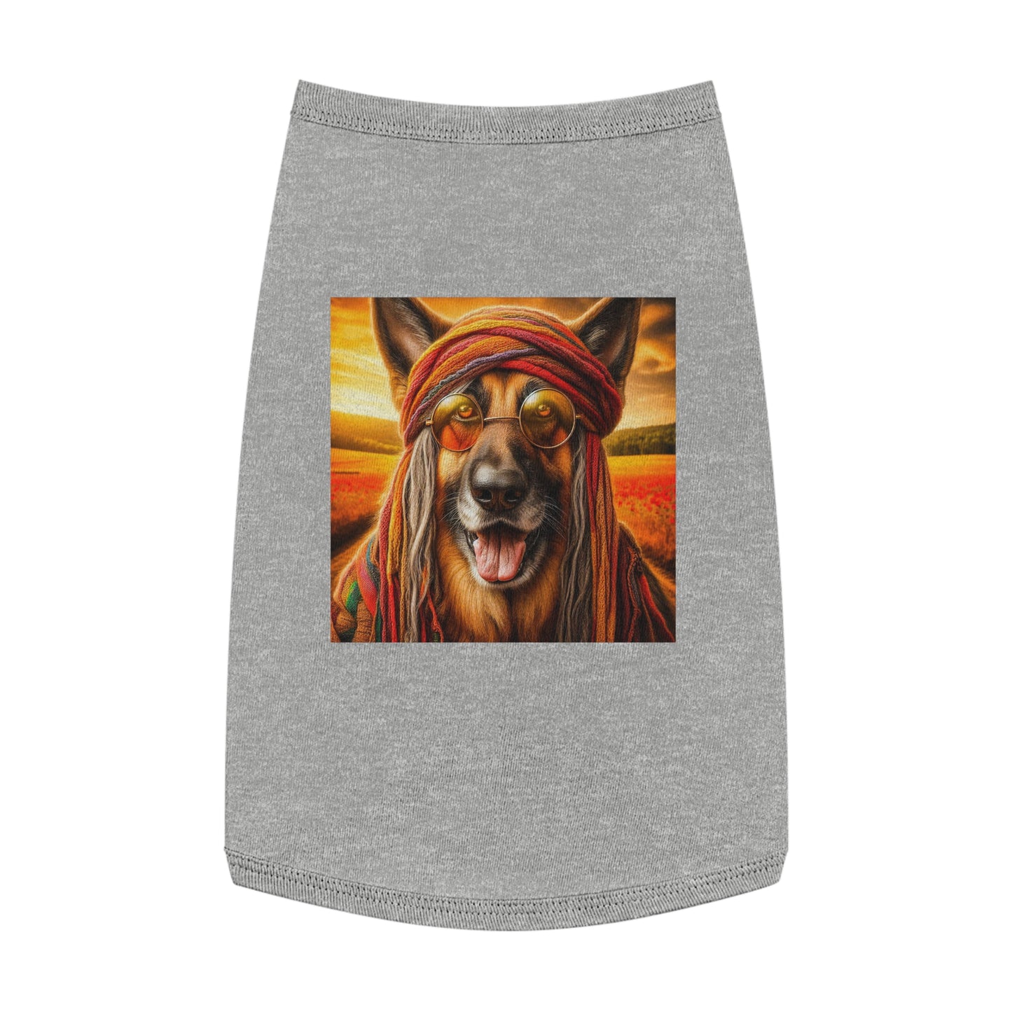 Pet Tank Top German Shepherd Pets Printify L Heather 