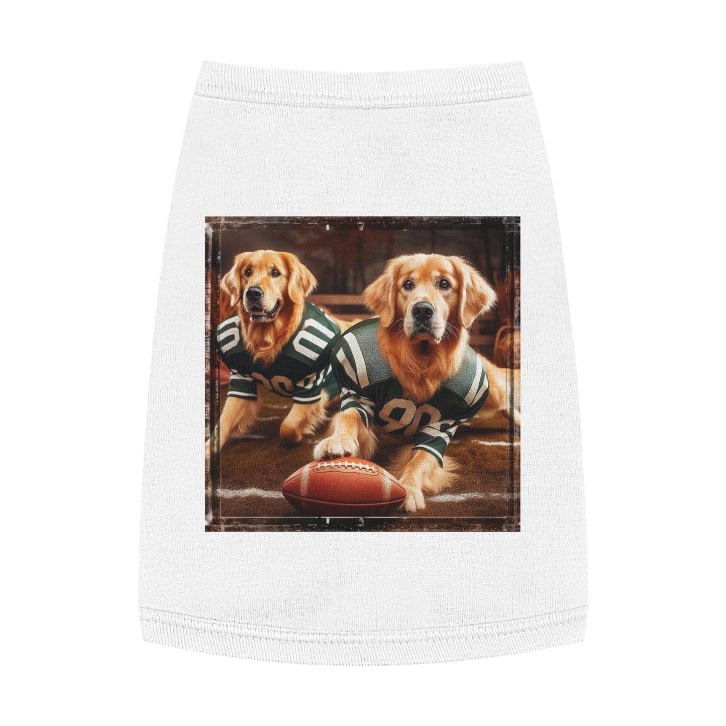 Golden Retriever pet tank top Pets Printify M White 