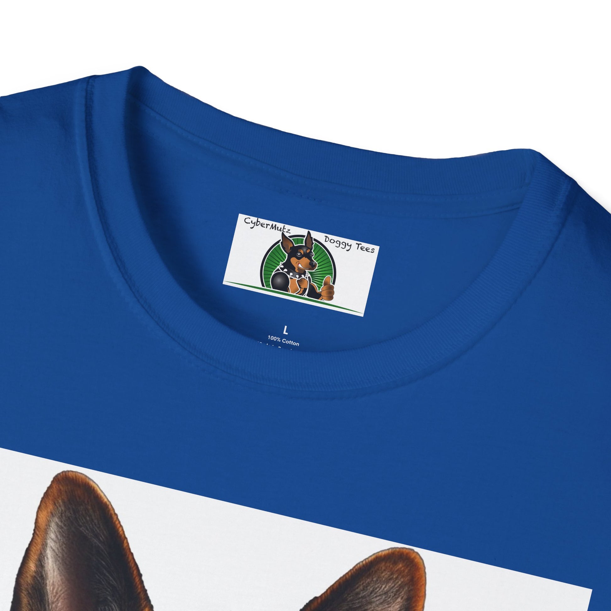 German Shepherd in Suit and Sunglasses Unisex Softstyle T-Shirt T-Shirt Printify