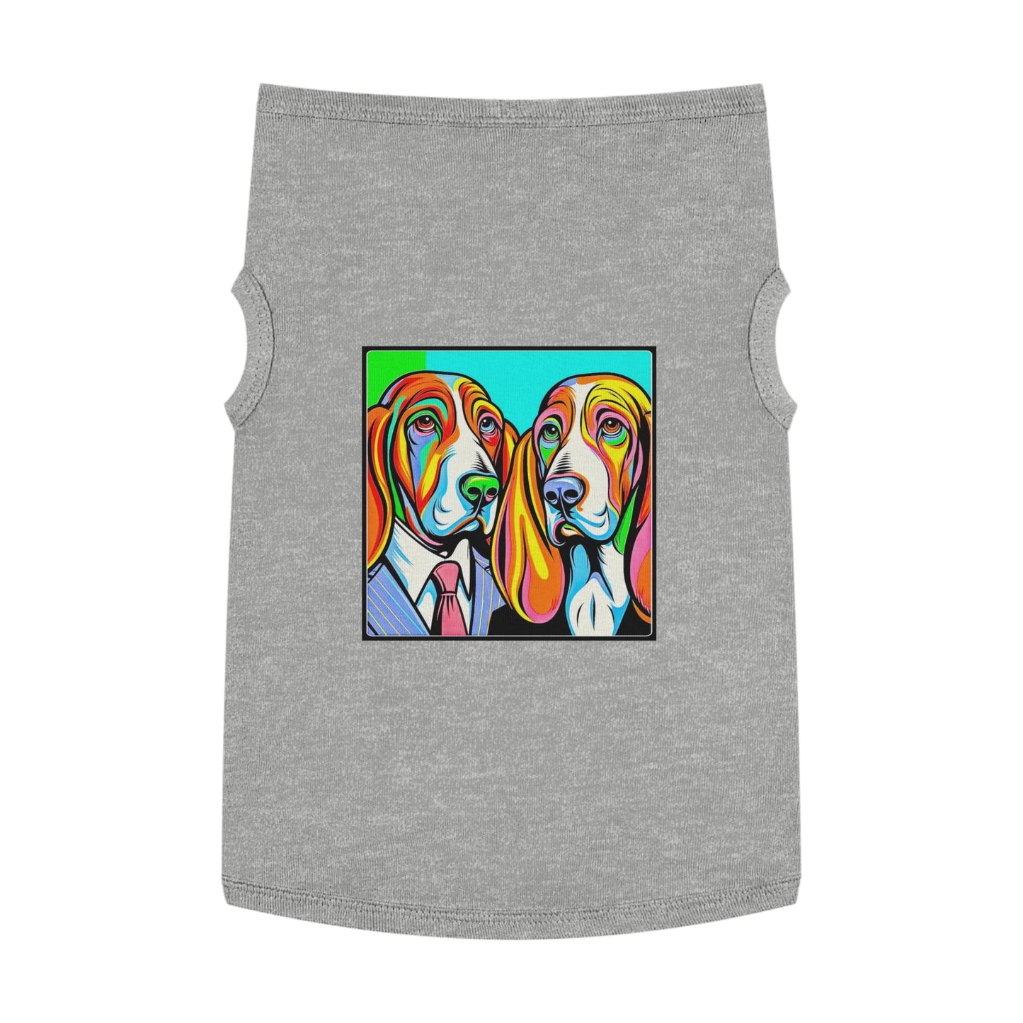 Pet Tank Top Basset Hound Pets Printify XL Heather