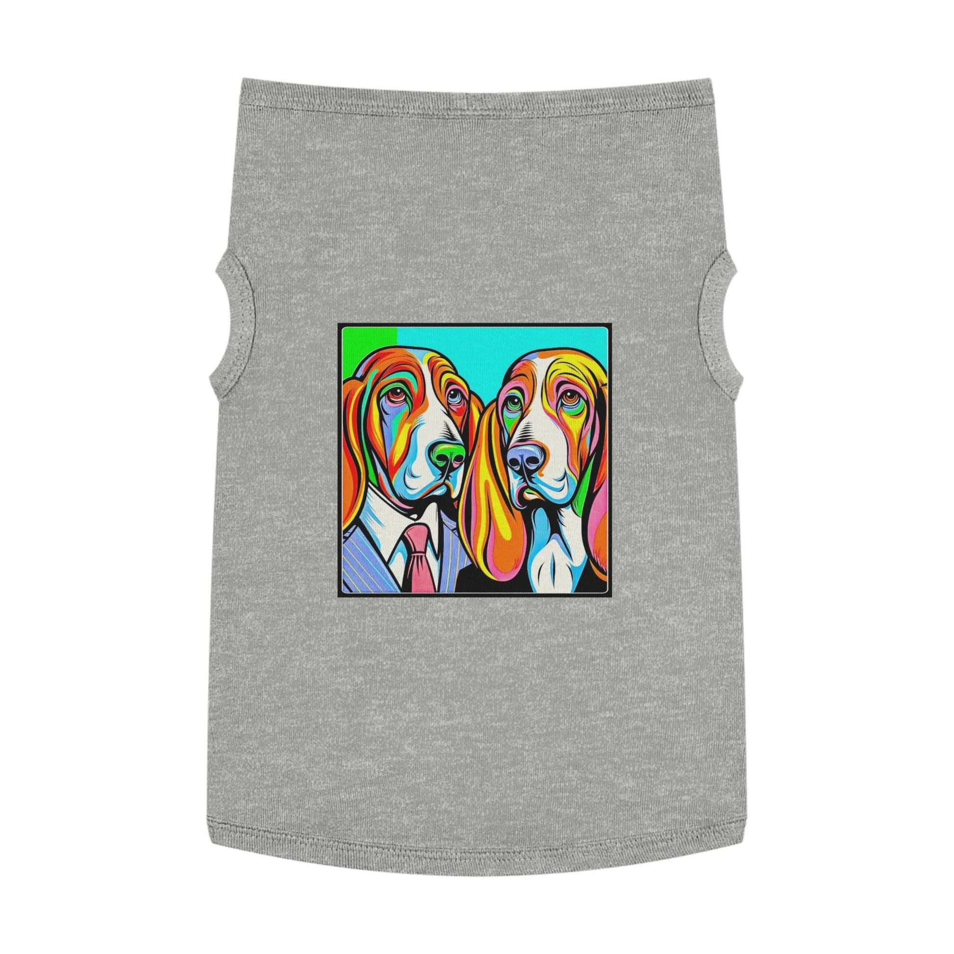 Basset Hound Pet Tank Top For Dogs Cute Long Ears Shirt Loyal Companion Apparel Collection Pets Printify XL Heather