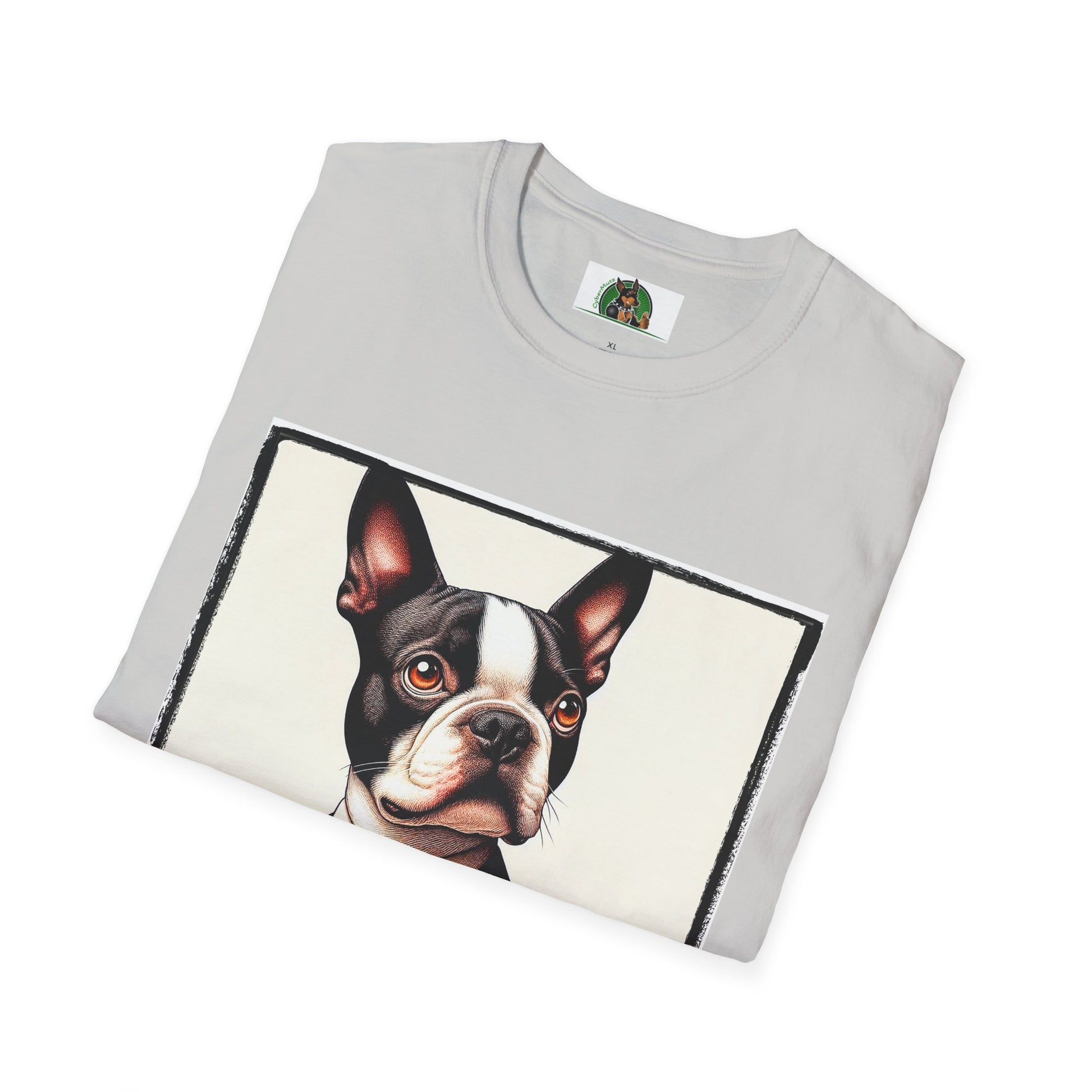 Boston Terrier Dog In Suit T-Shirt Printify   