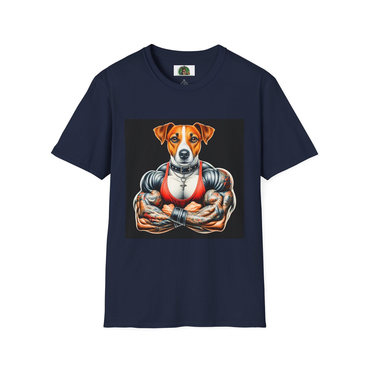 Jack Russell Buff Dog T-Shirt Printify S Navy