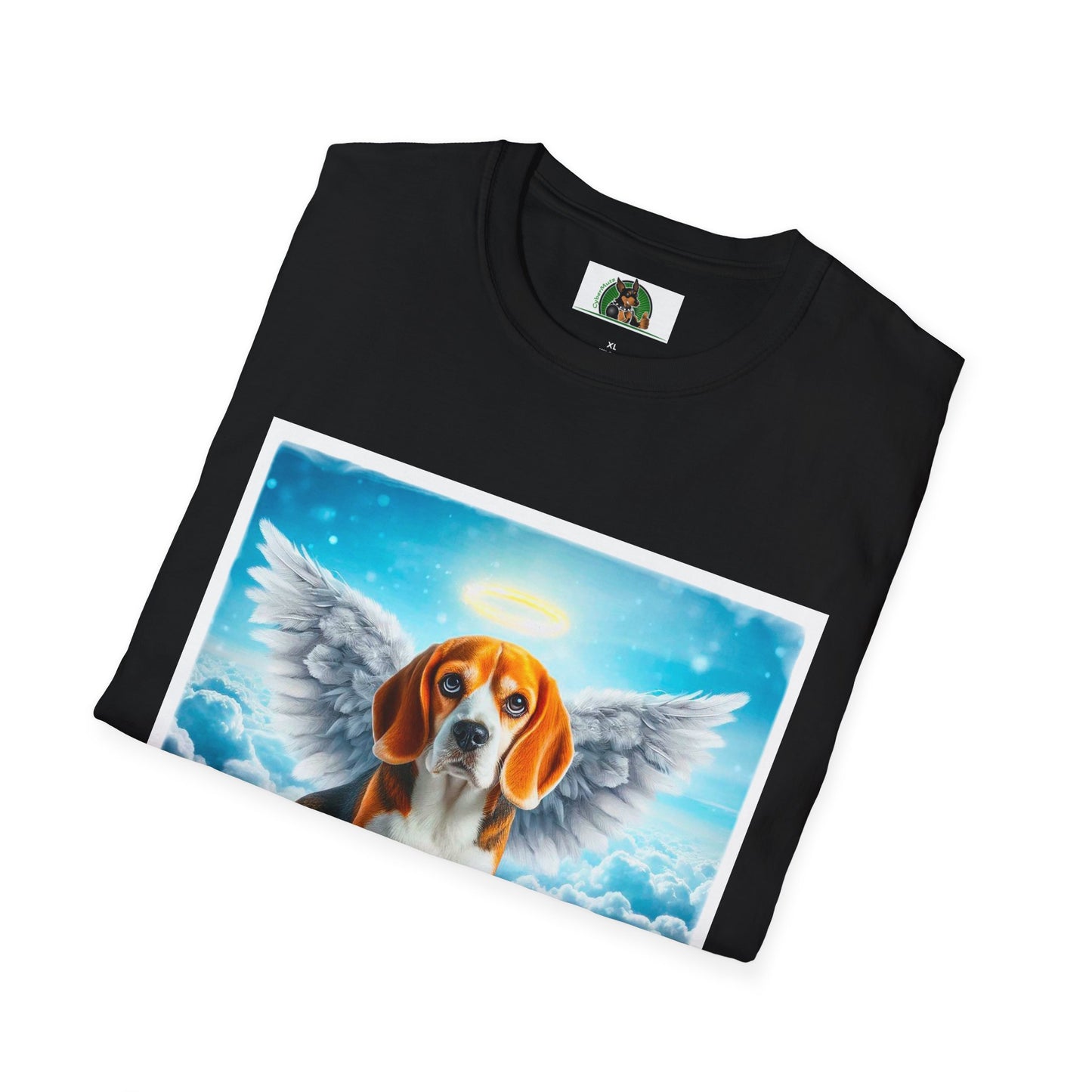 Beagle Angel in Cloud T-Shirt Printify   