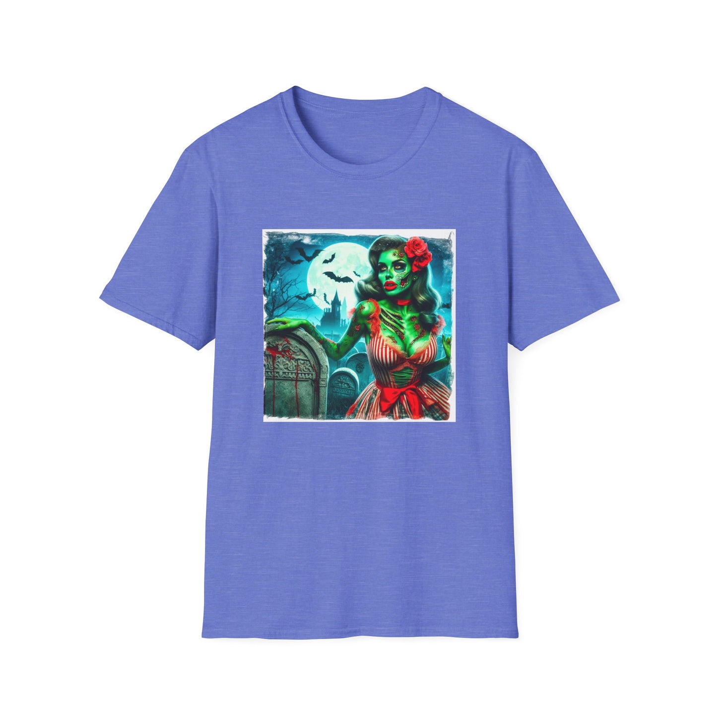 Marketing Zombie Pinup Mis·cel·la·ne·ous T-Shirt Printify S Heather Royal 