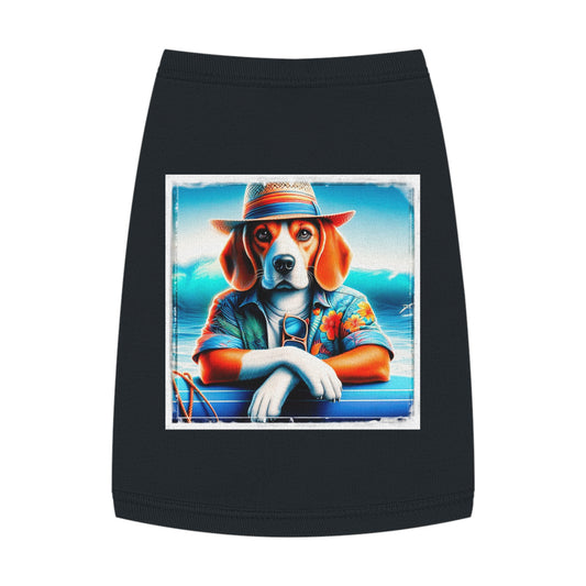 Pet Tank Top Beagle Dog Wearing Summer Clothes Pets Printify   