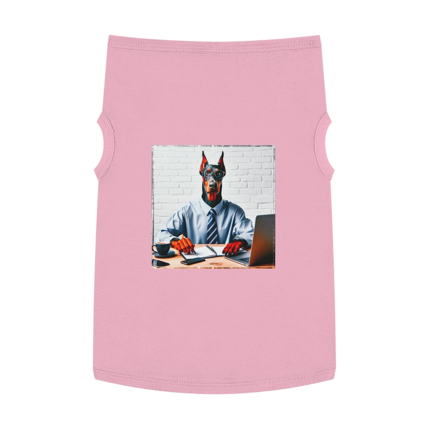 Pet Tank Top Doberman working man t shirt Pets Printify XL Pink