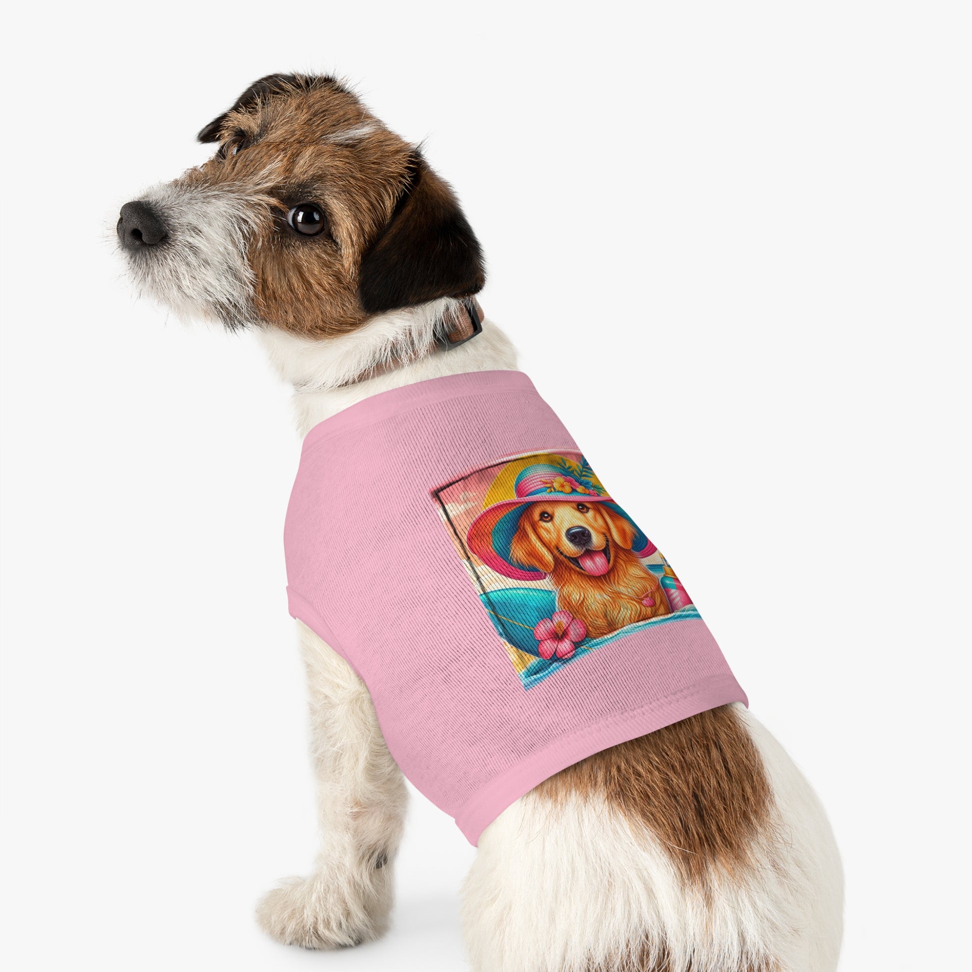 Golden Retriever pet tank top Pets Printify   