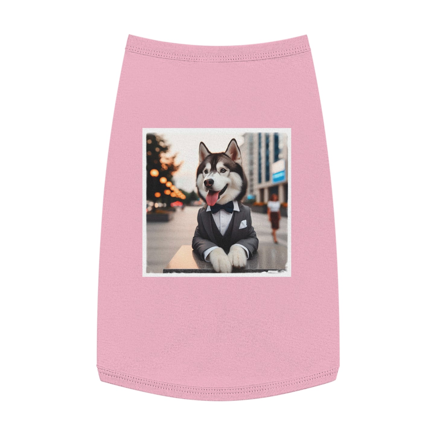 Pet Tank Top Husky Pets Printify L Pink