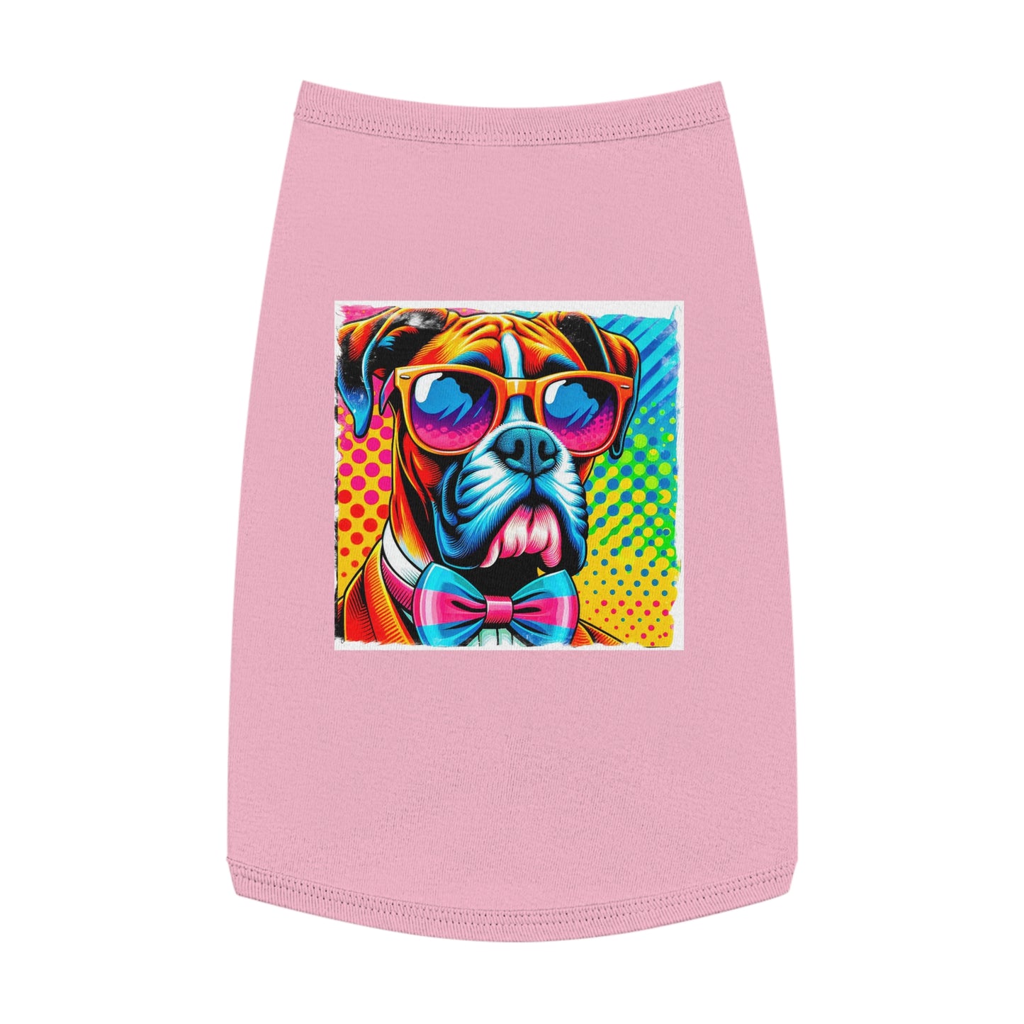 Pet Tank Top Boxer Pop Art Pets Printify L Pink 