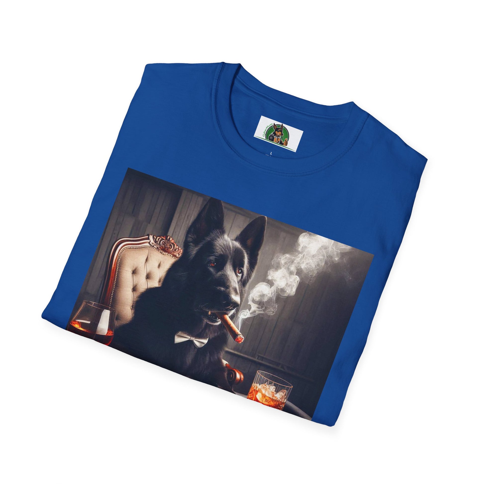 German Shepherd playing poker shirt T-Shirt Printify