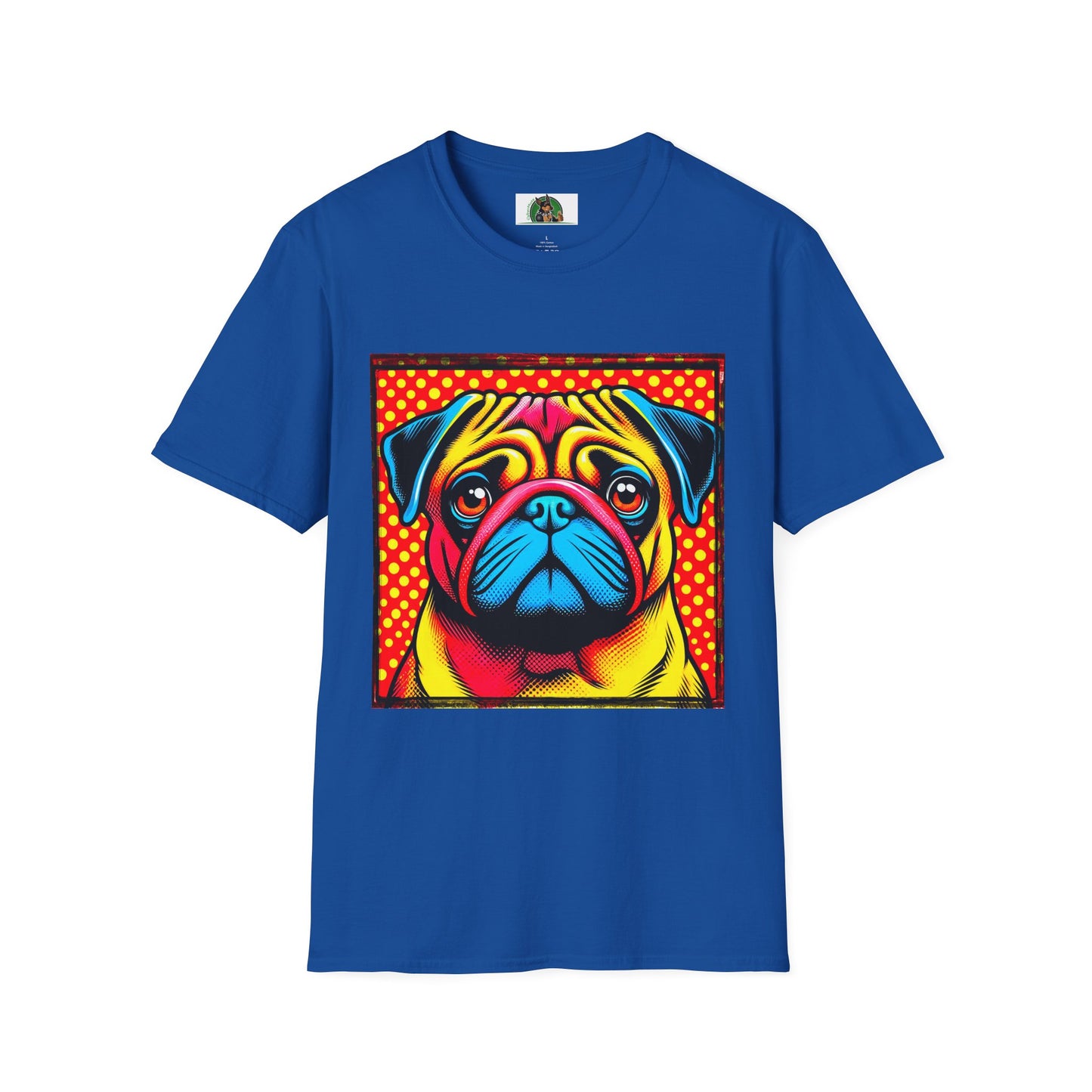 Pugs Pop Art T-Shirt T-Shirt Printify XS Royal