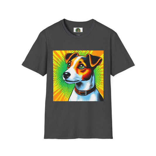 Jack Russell Pop Art T-Shirt Printify S Dark Heather