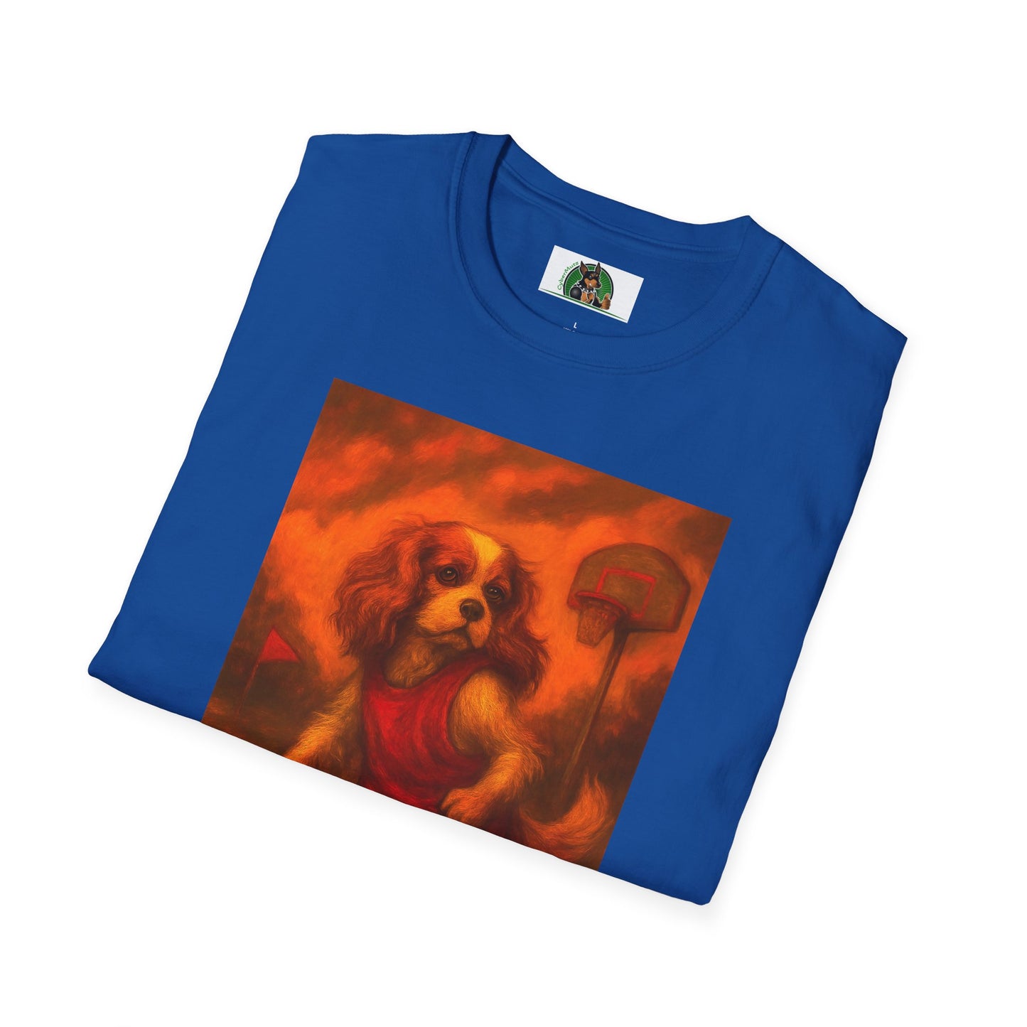 Basketball Sports T-Shirt - Cavalier King Charles Design T-Shirt Printify