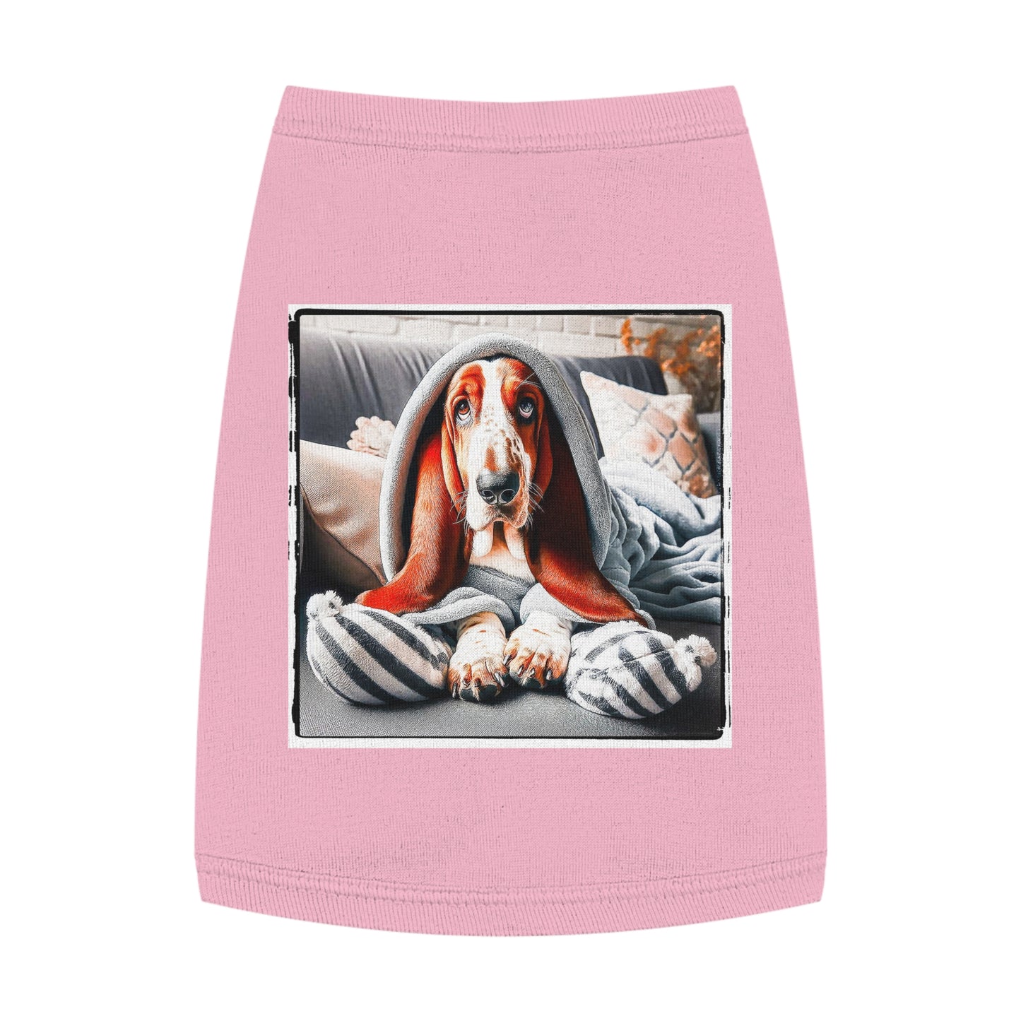 Pet Tank Top Basset Hound Pets Printify M Pink 