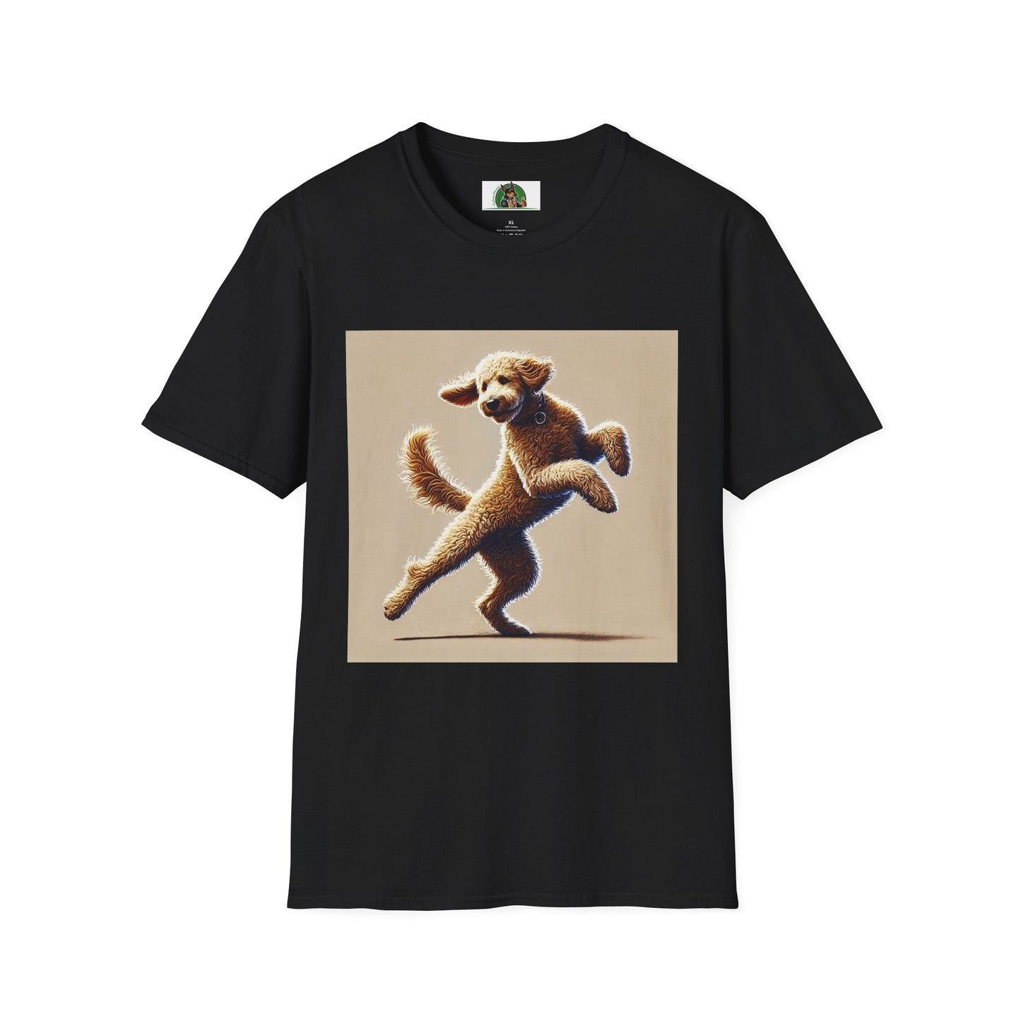 Dancing Golden Doodle T-Shirt T-Shirt Printify XS Black