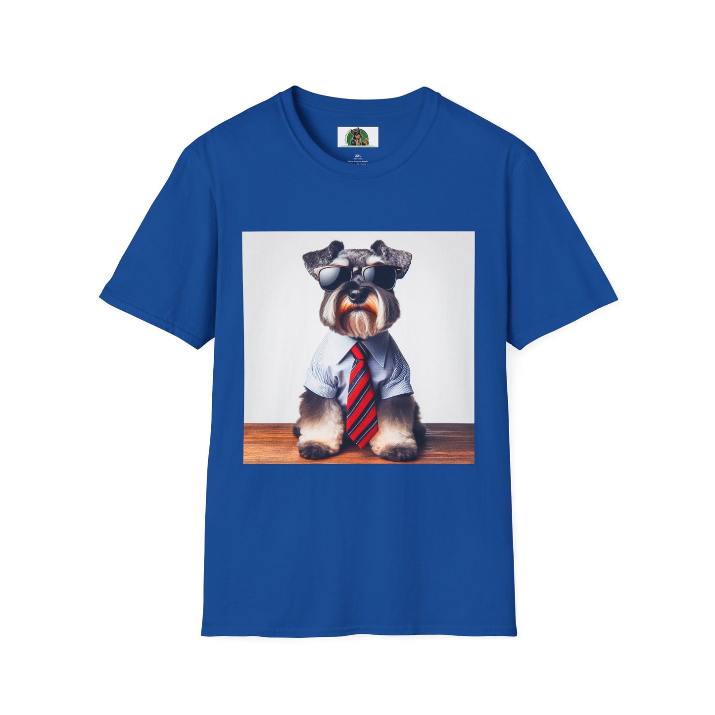 Schnauzer T-Shirt with Miniature Schnauzer Design T-Shirt Printify XS Royal 