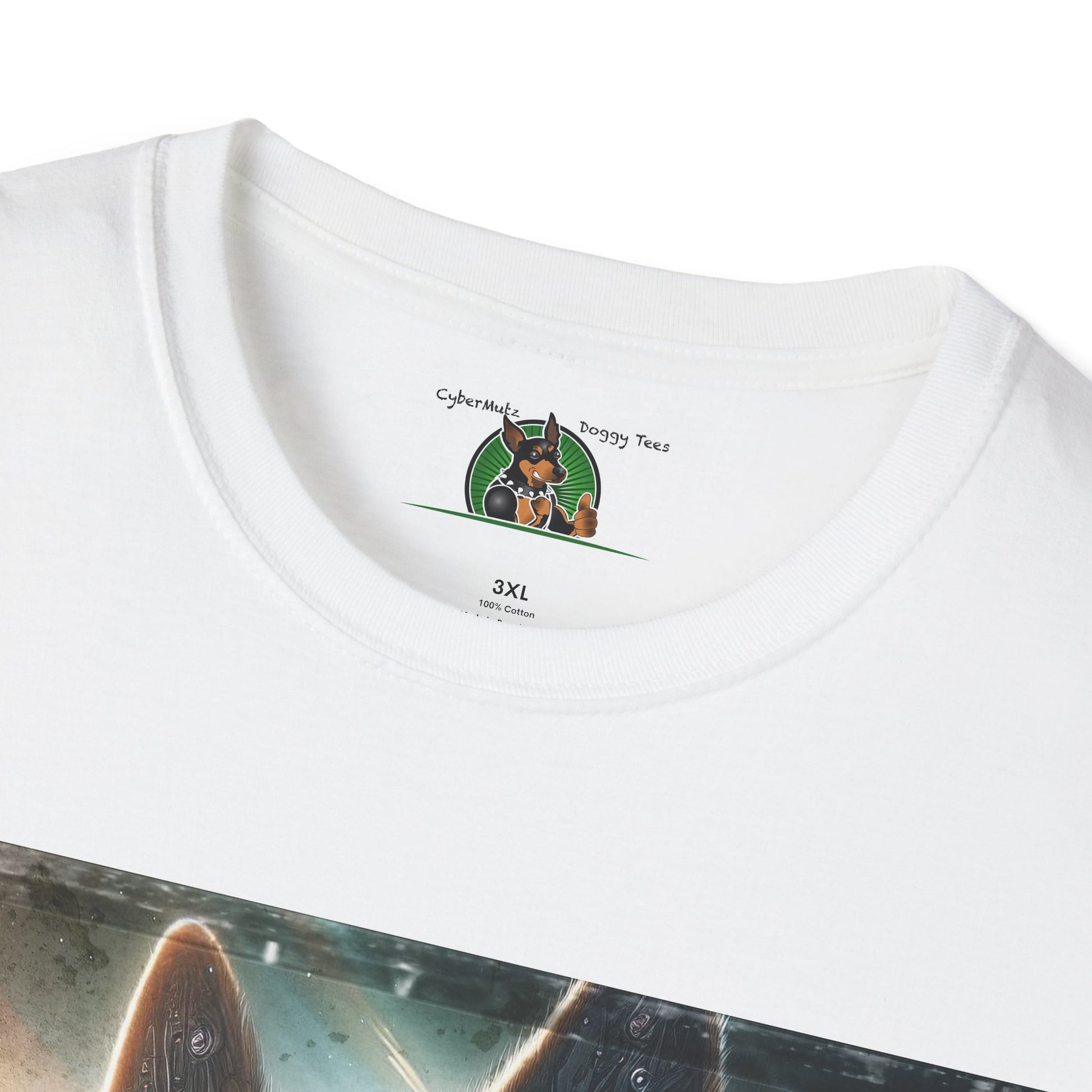 German Shepherd Robotic Dog Unisex Softstyle T-Shirt T-Shirt Printify