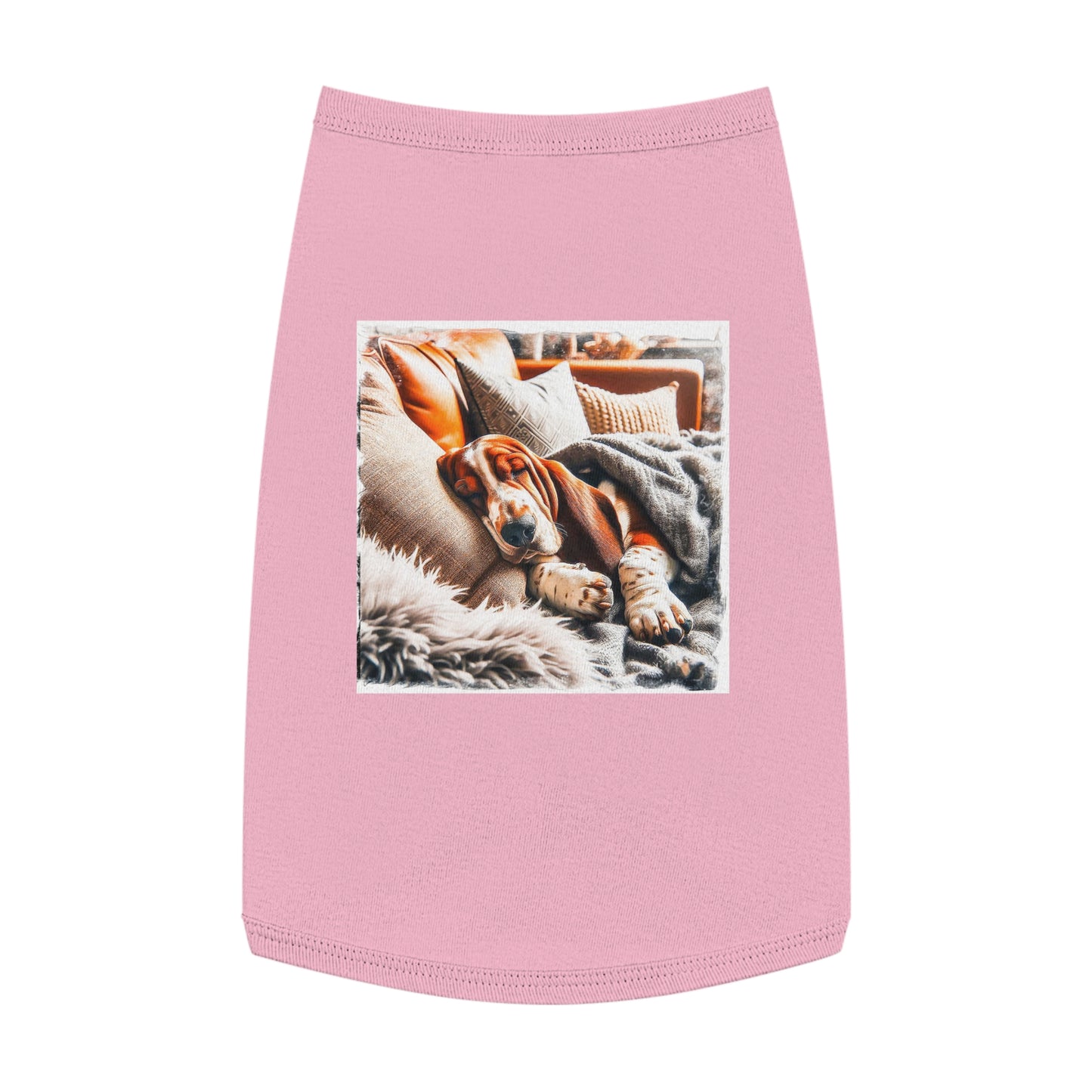 Pet Tank Top Basset Hound Pets Printify L Pink