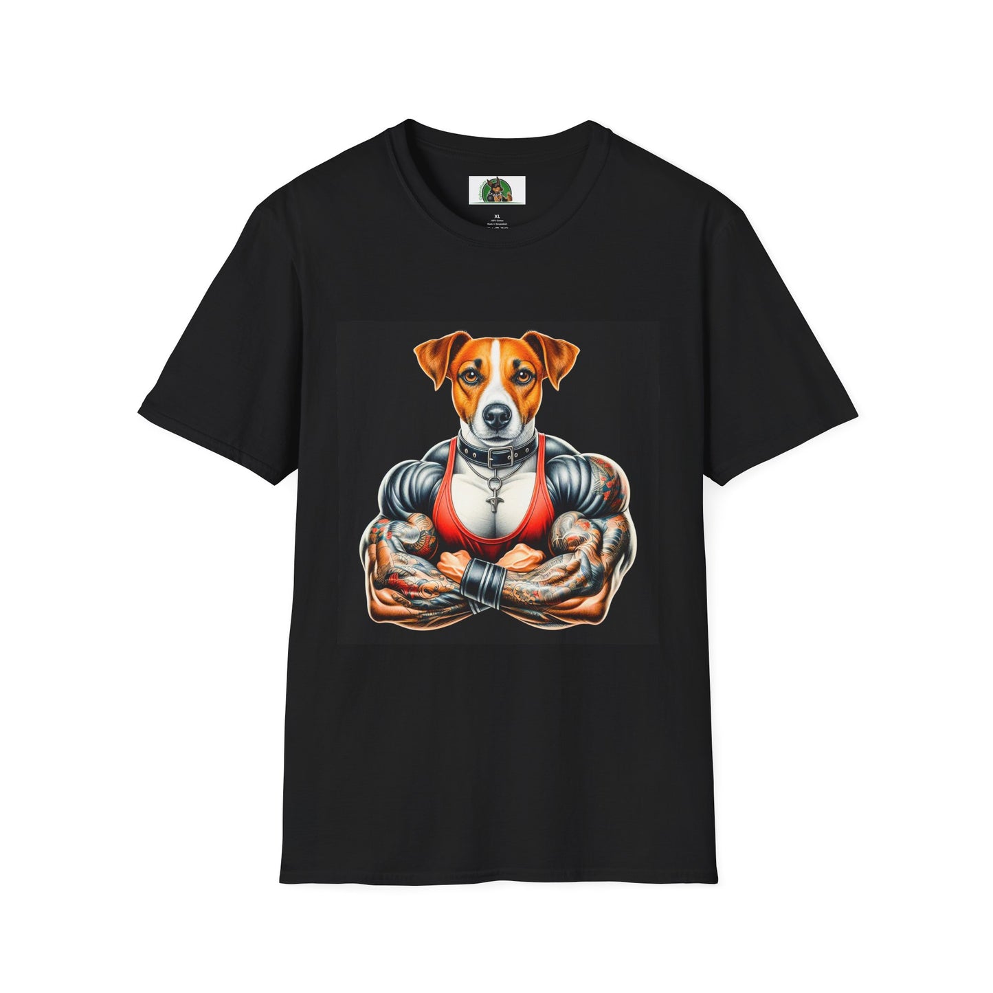 Jack Russell Buff Dog T-Shirt Printify S Black