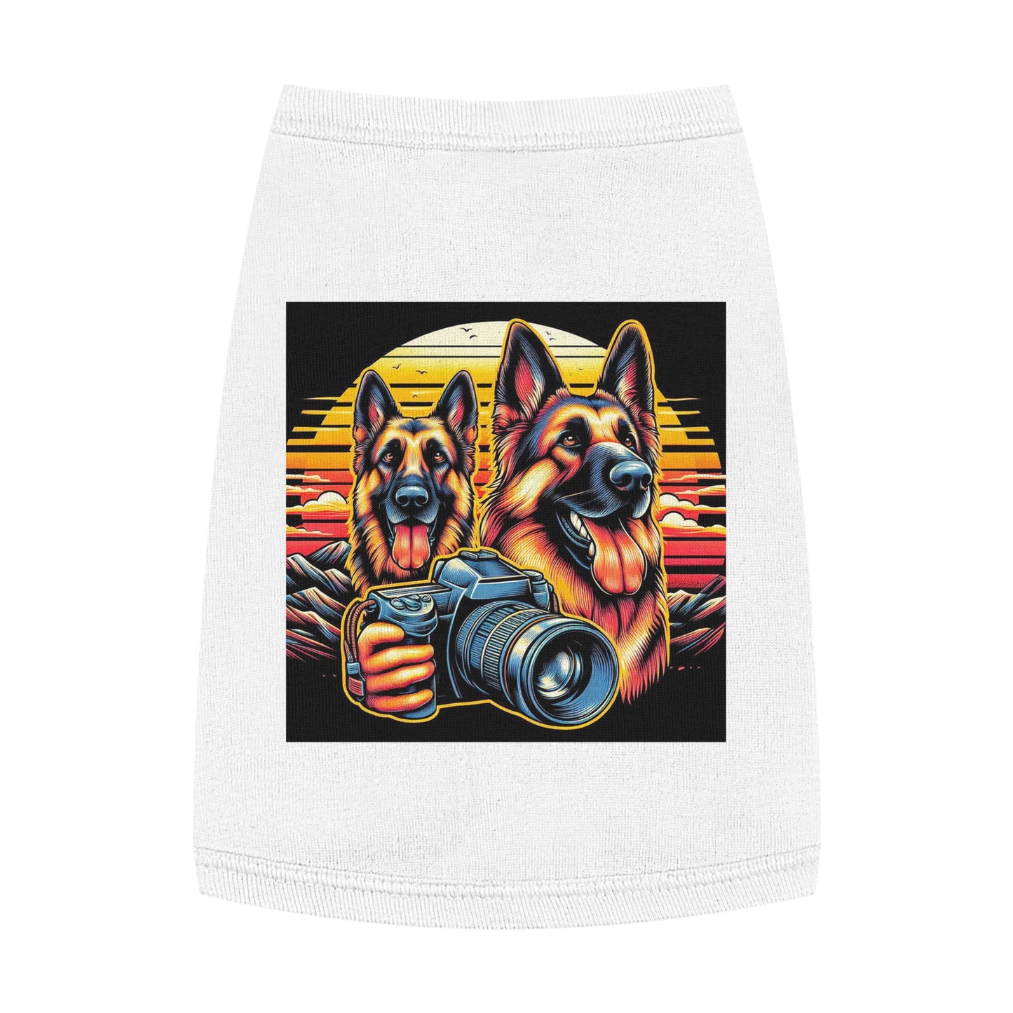 Pet Tank Top German Shepherd Pets Printify M White 