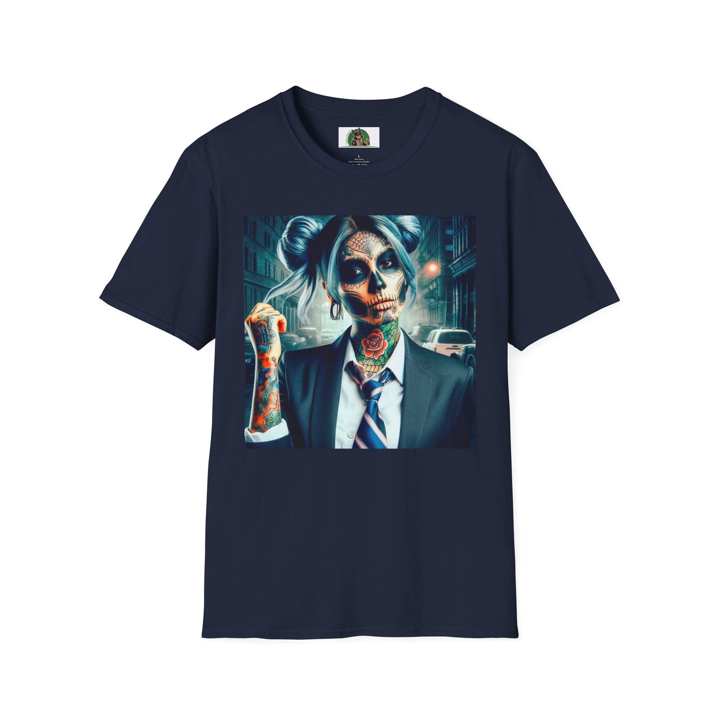 Zombie Girl T-Shirt Printify S Navy 