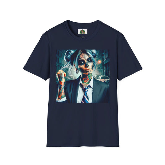 Zombie Girl T-Shirt Printify S Navy 