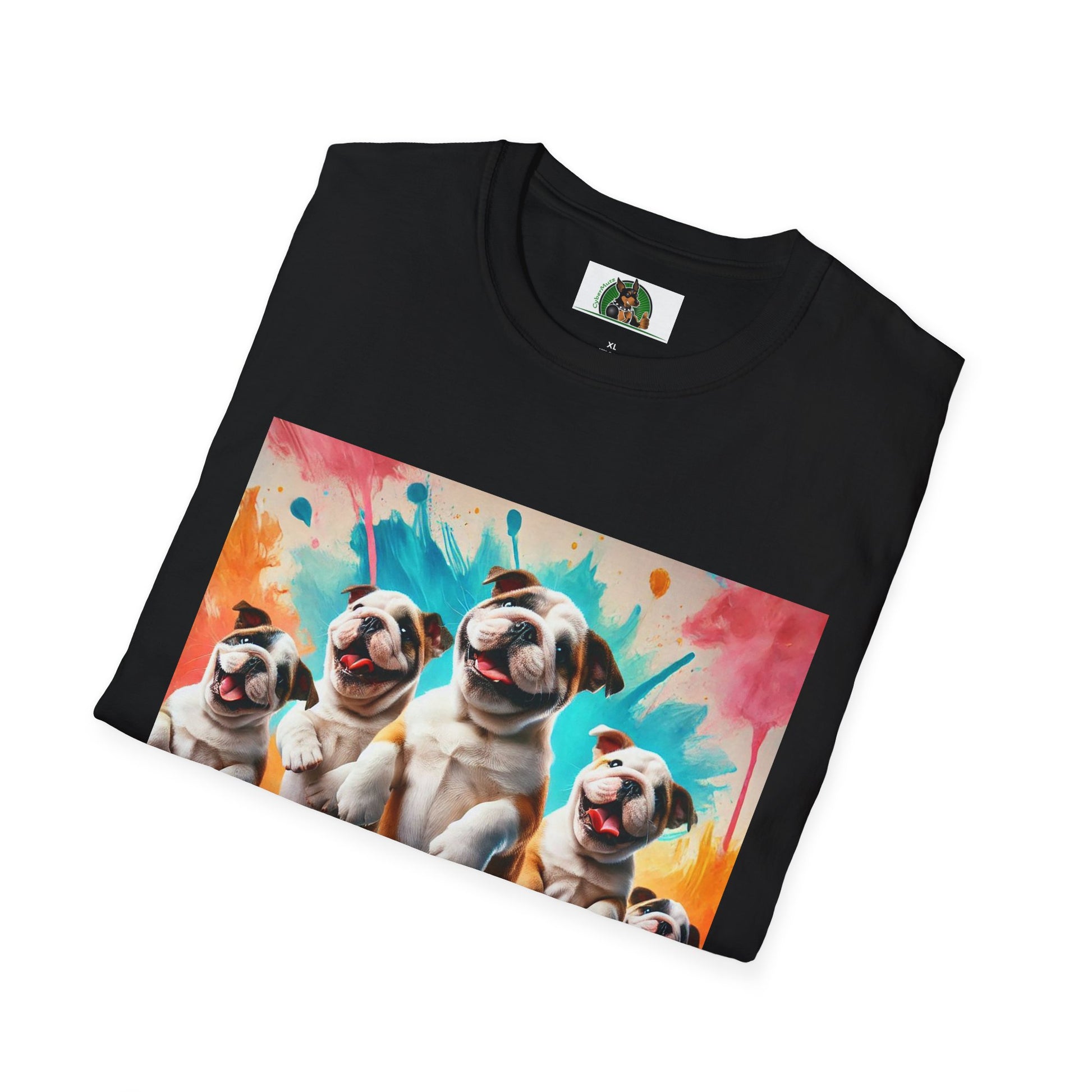 Bulldog Dancing T-Shirt T-Shirt Printify