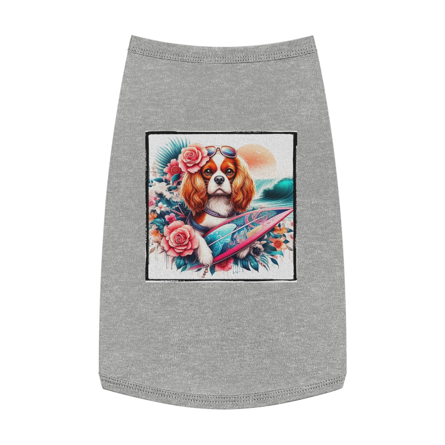 Pet Tank Top Cavalier King Charles Spaniel Pets Printify L Heather