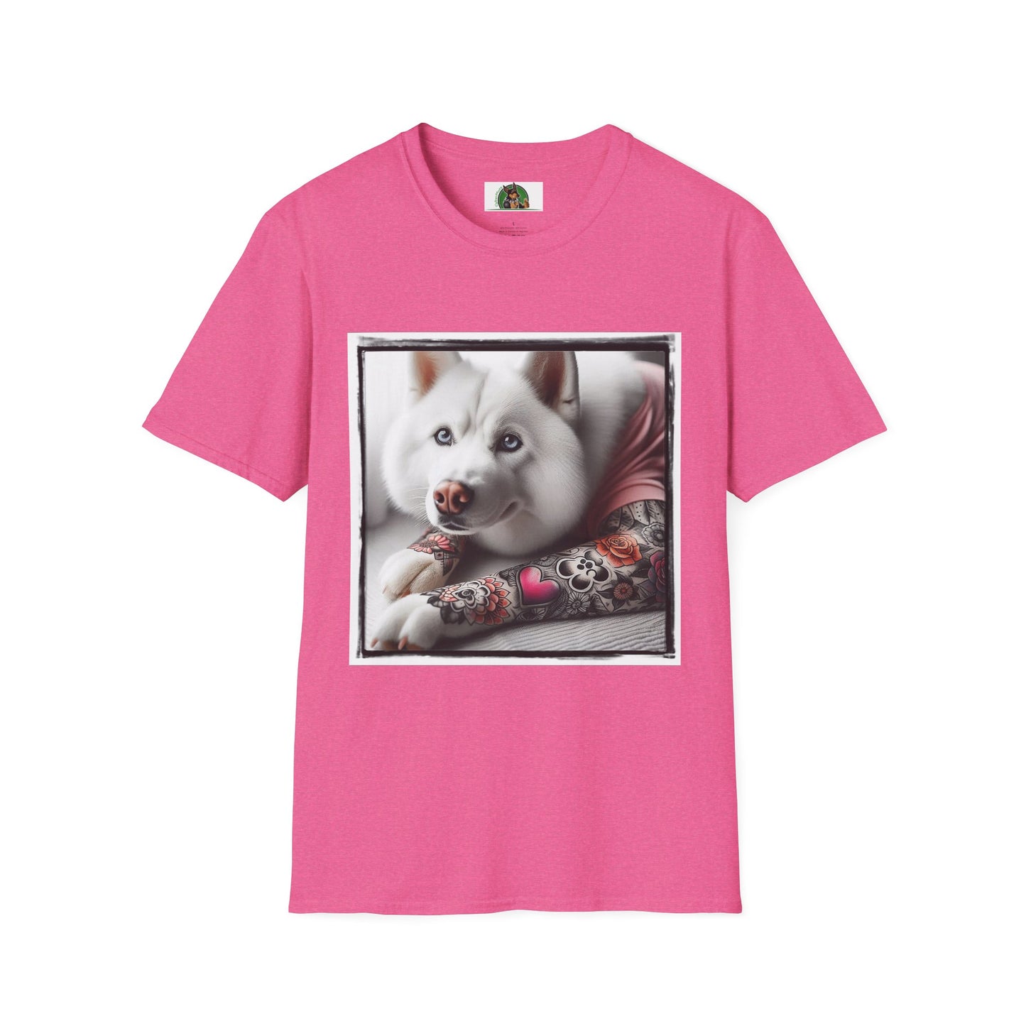 Husky T-Shirt Printify S Heather Heliconia