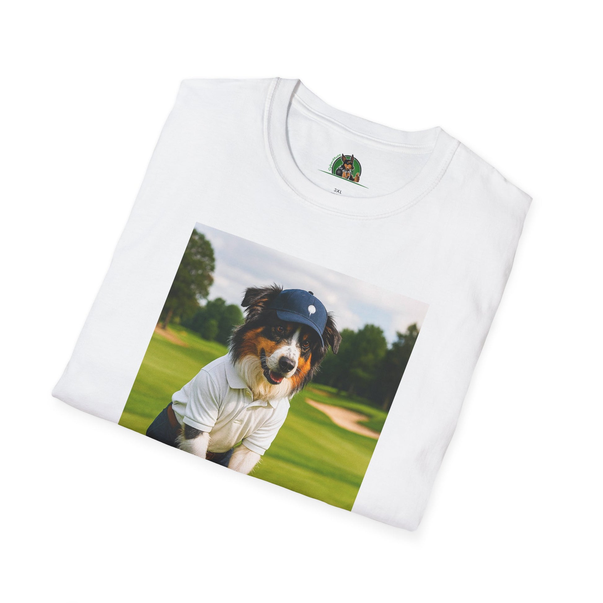 Sports Golf Australian Shepherd T-Shirt T-Shirt Printify