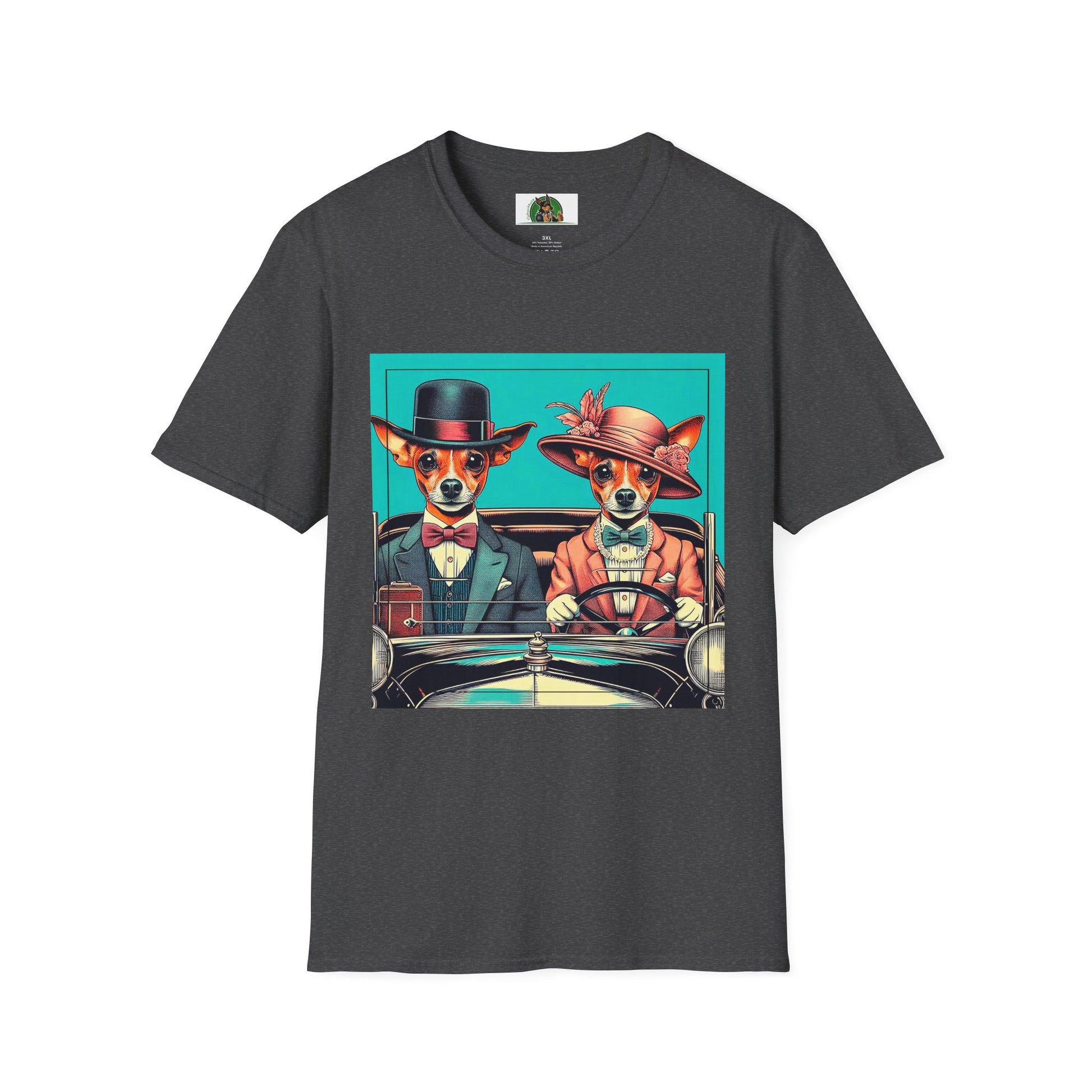 Wacky Min Pin T-Shirt 30s couple T-Shirt Printify XS Dark Heather