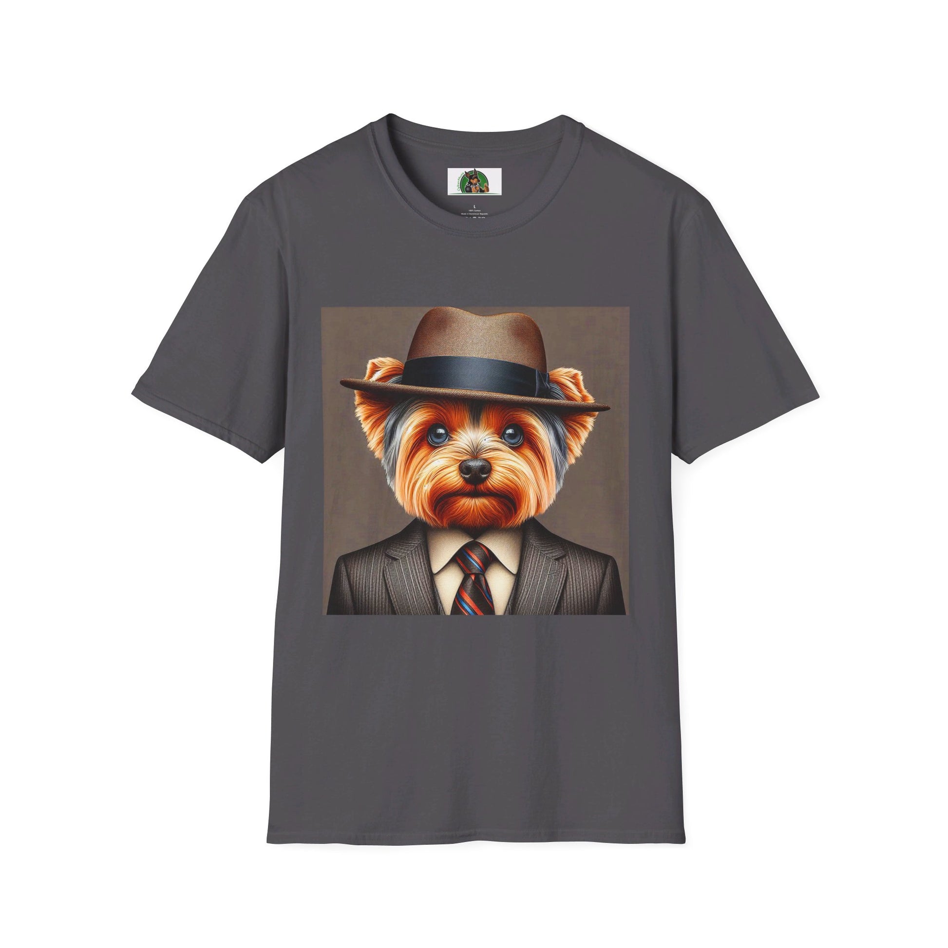 Yorkie T-Shirt Printify S Charcoal 