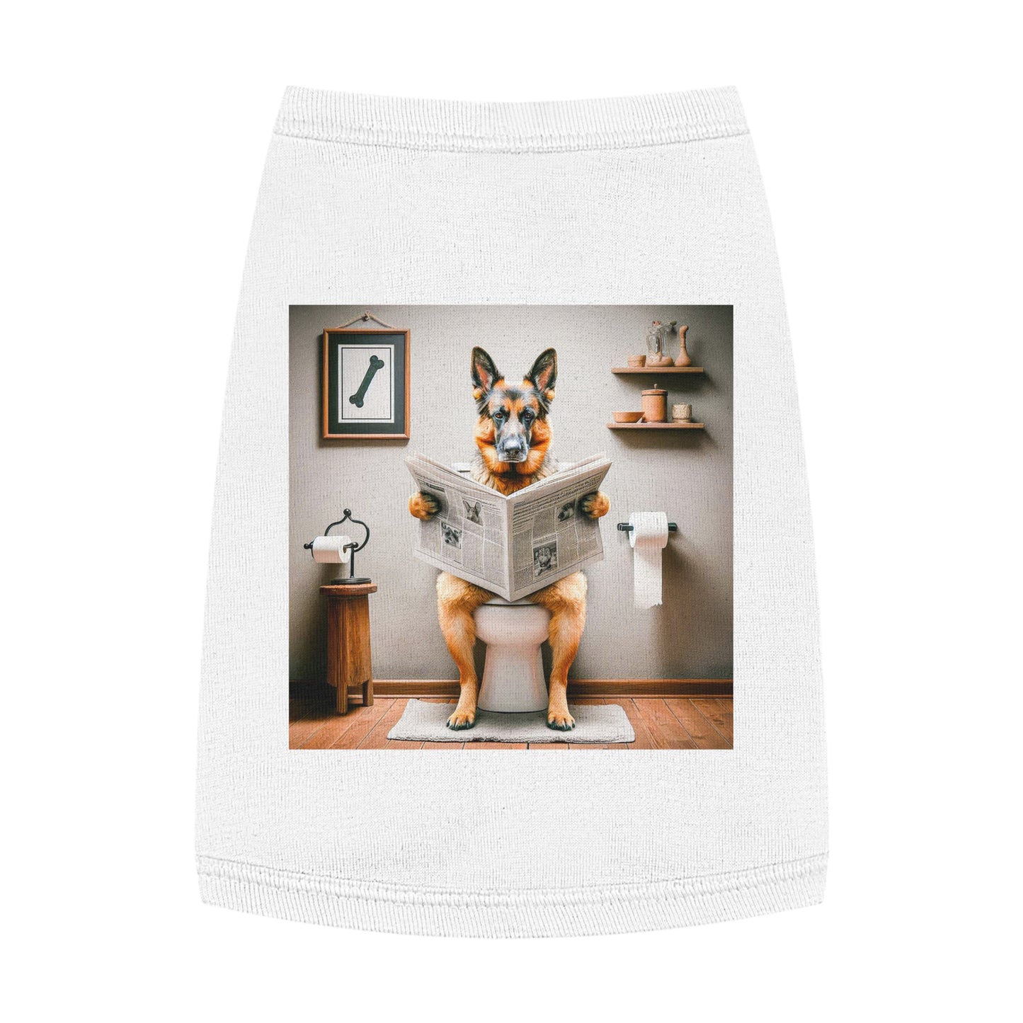 Pet Tank Top German Shepherd Pets Printify M White 