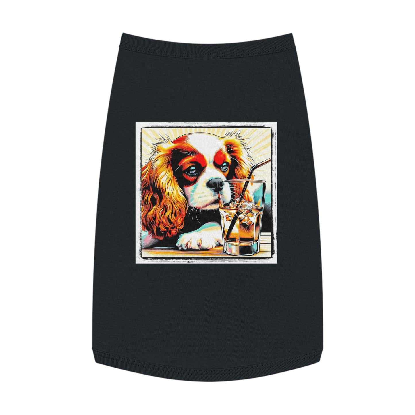 Pet Tank Top Cavalier King Charles Spaniel Pets Printify L Black