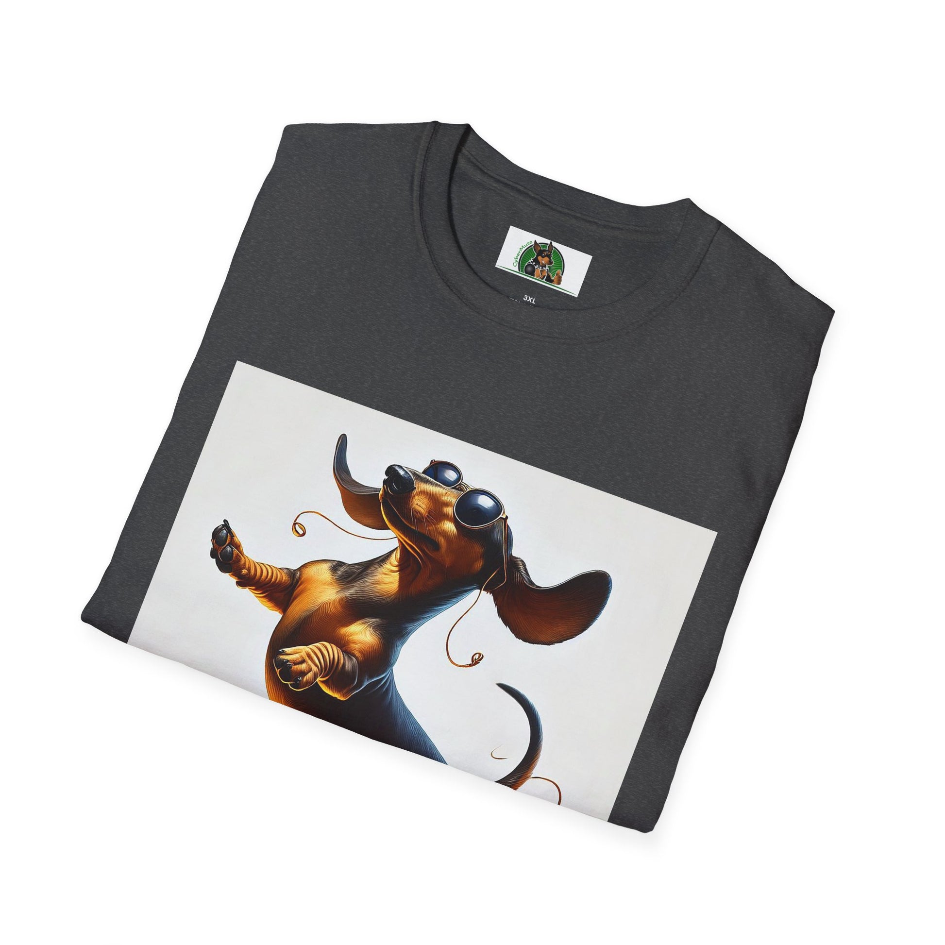 Dachshund Dancing Dog T-Shirt - Fun and Playful Unisex Tee T-Shirt Printify