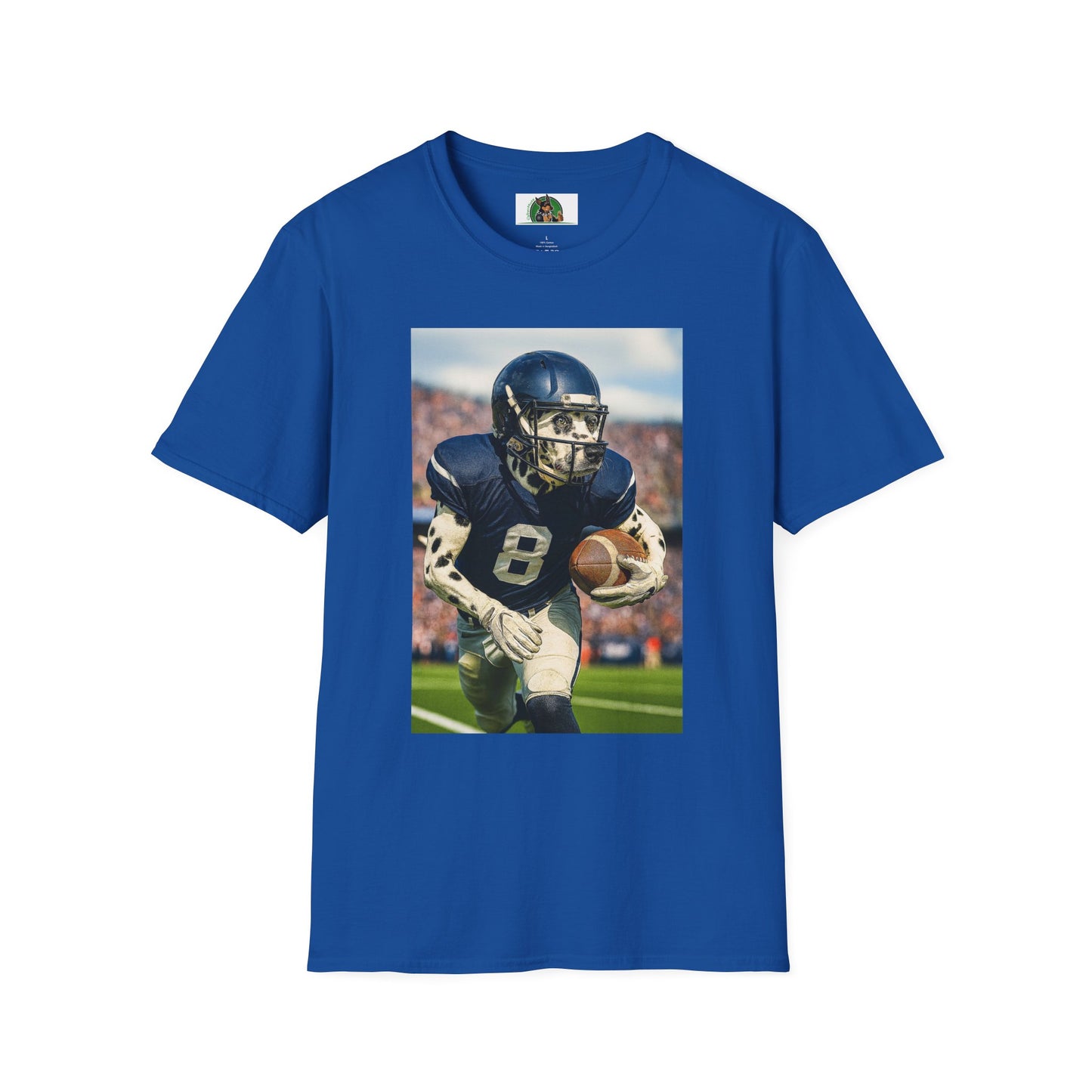 Football Dalmatian Sports T-Shirt T-Shirt Printify Royal XS