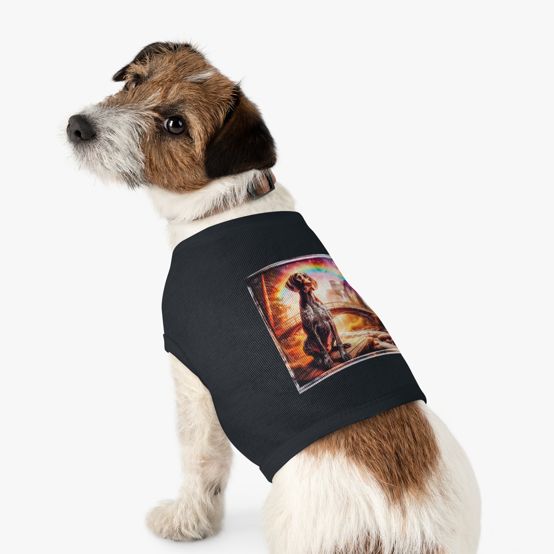 Pet Tank Top German Shorthaired Pointer pretty lake t shirt Pets Printify